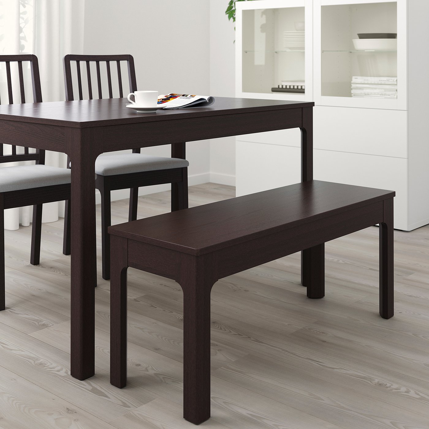 EKEDALEN エーケダーレン ベンチ, ダークブラウン, 105x36 cm - IKEA