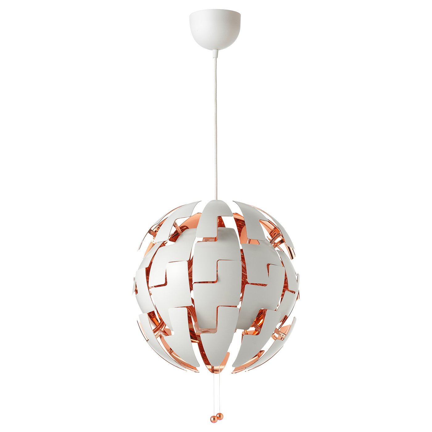 IKEA PS 2014 ペンダントランプ, ホワイト, コッパーカラー, 35 cm - IKEA