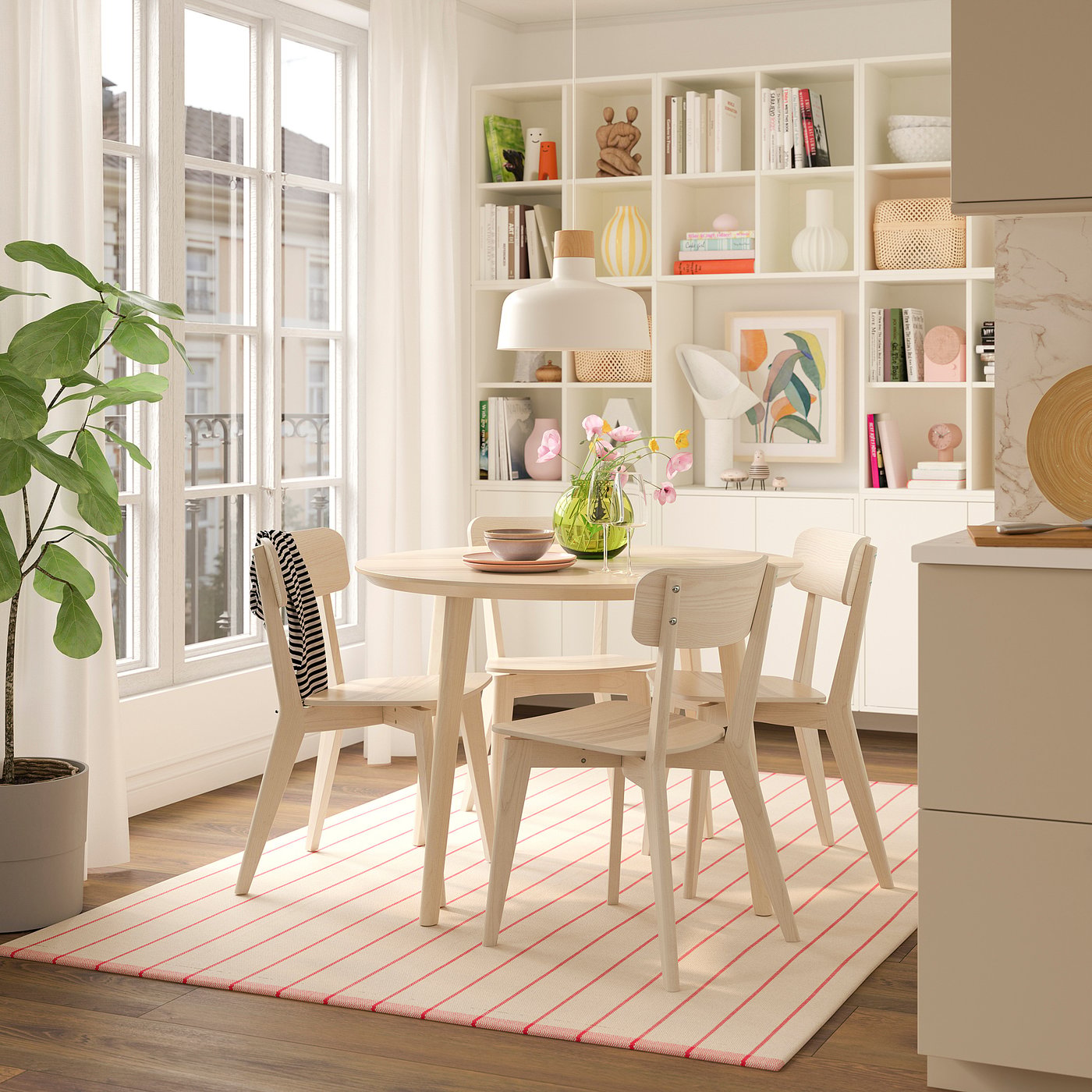 LISABO リーサボー テーブル, アッシュ材突き板, 105 cm - IKEA