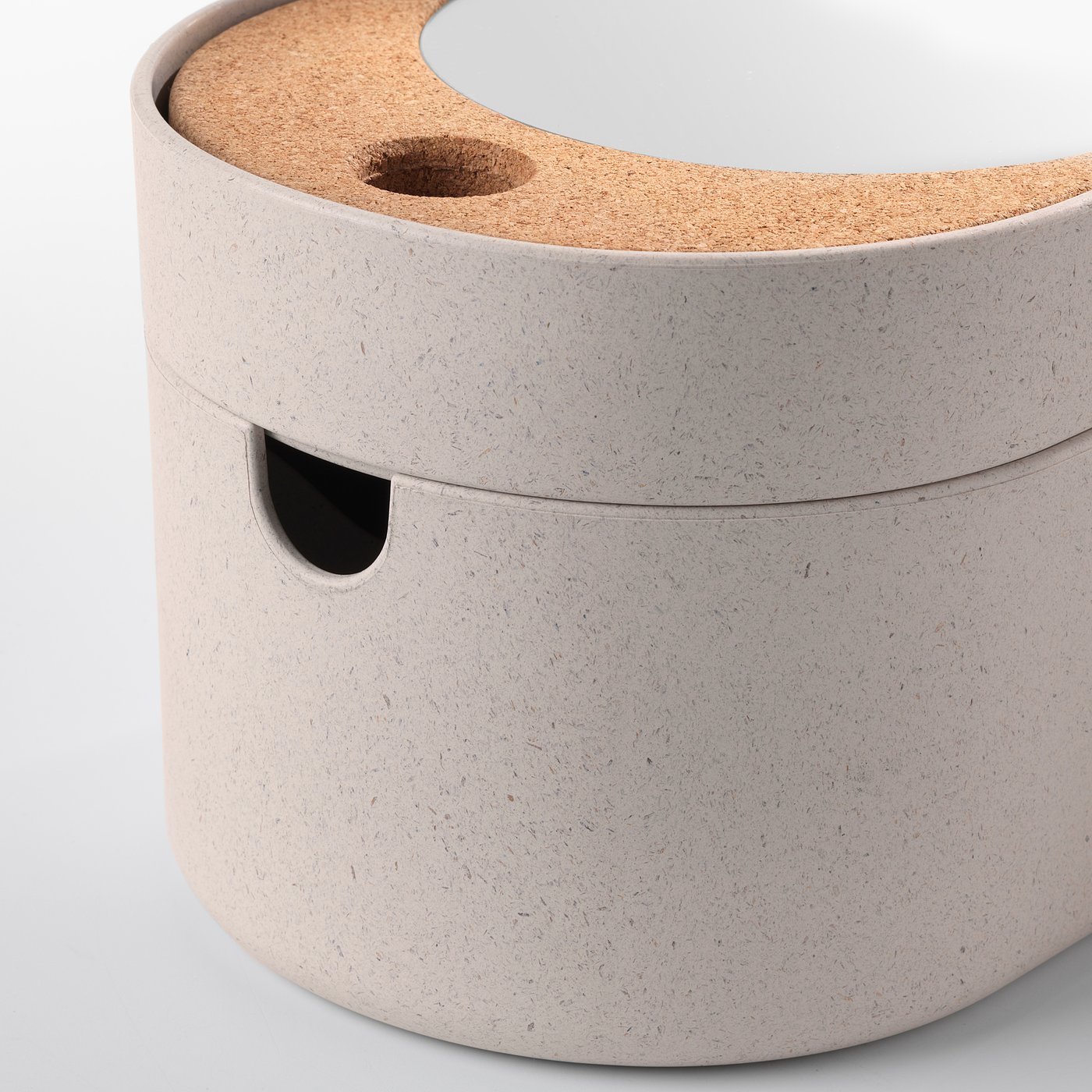 SAXBORGA サクスボルガ 収納ボックス ミラーのふた付き, プラスチック