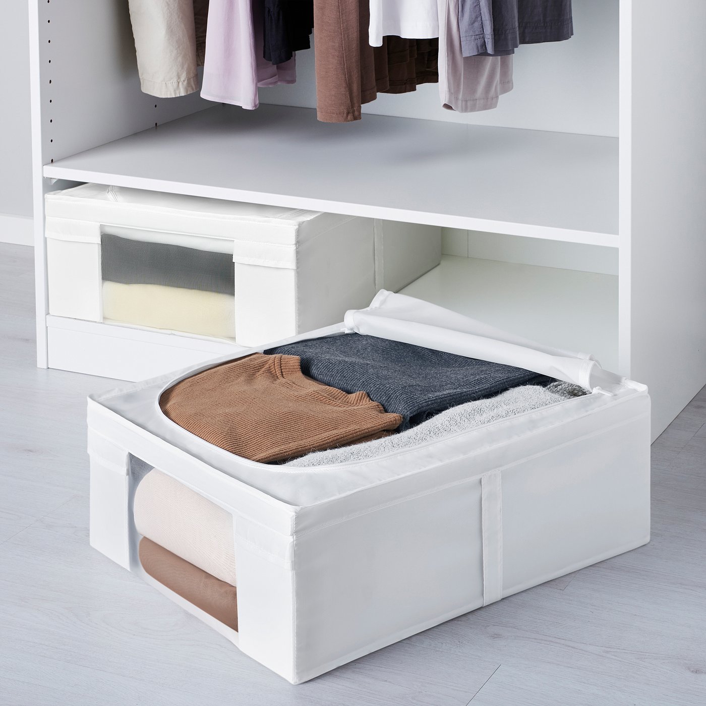 SKUBB スクッブ 収納ケース メッシュ窓付き, ホワイト, 44x55x19 cm - IKEA