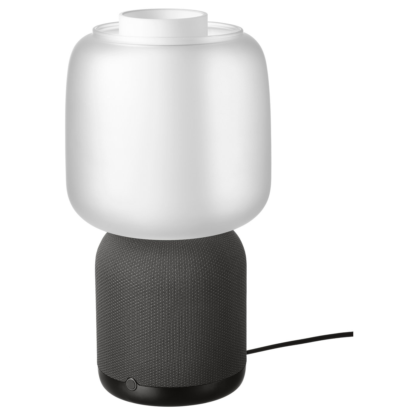 SYMFONISK Sonos speaker lamp, glass shade, black/white - IKEA