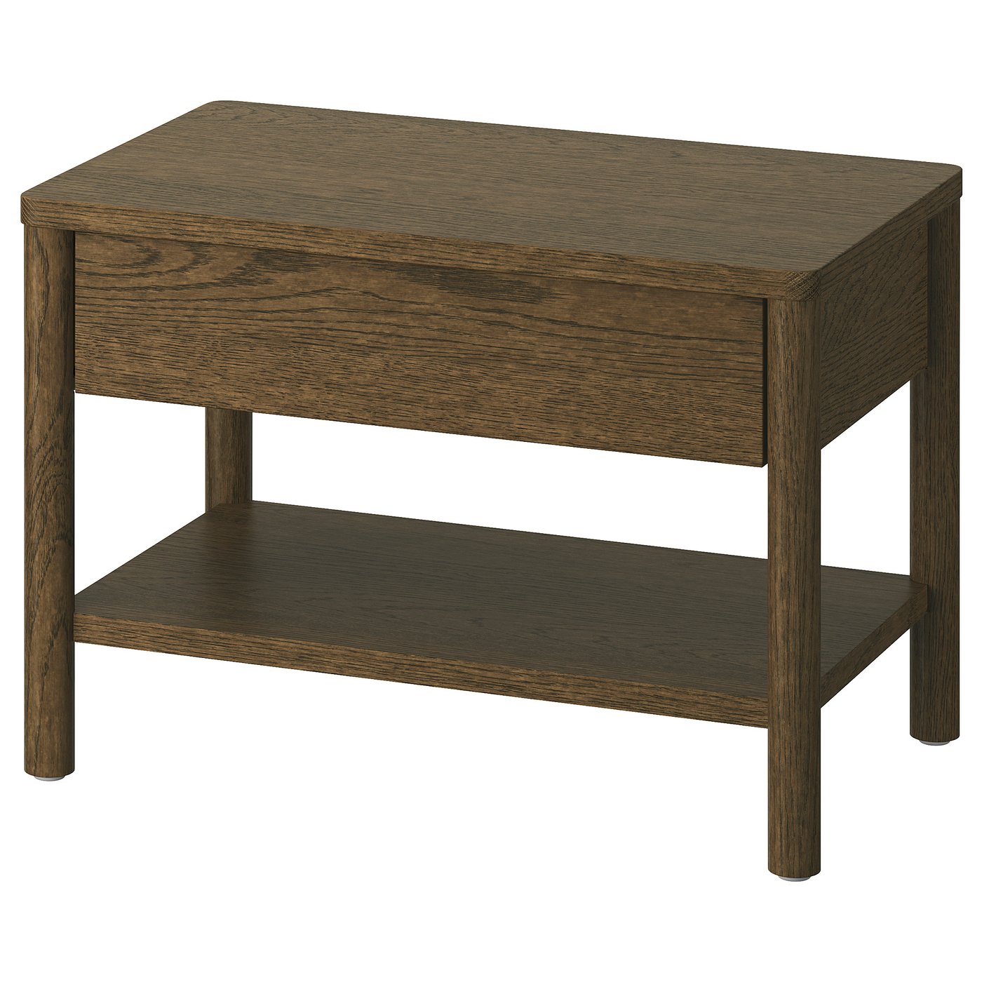 TONSTAD side table, brown stained oak veneer, 251/4x153/4