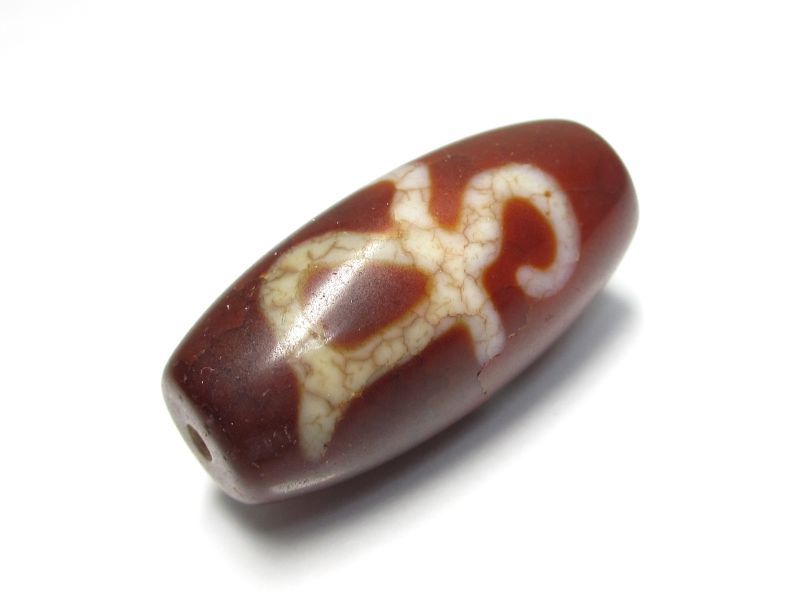 老鉱朱砂紅・三眼 財宝天王天珠 31mm - 石縁パワーストーン専門店
