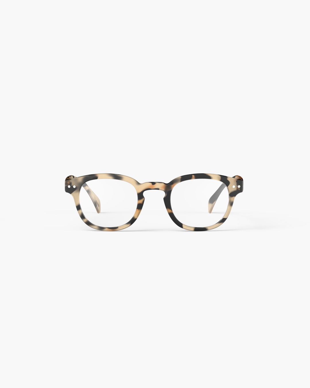 C Light Tortoise | Trendy Square Beige glasses- IZIPIZI
