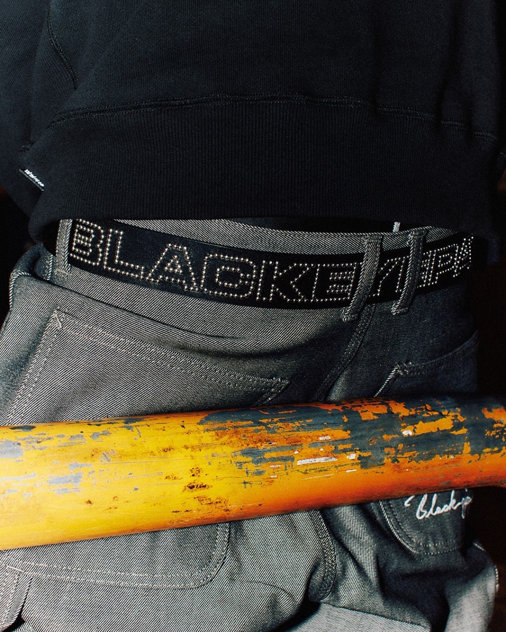 BlackEyePatch/STUDDED LEATHER BELT（BLACK） - JONAS