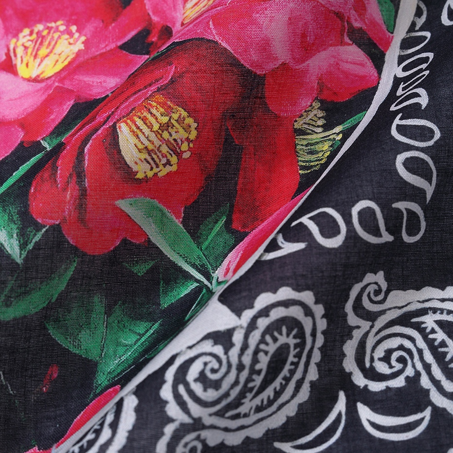 CHALLENGER/SASANQUA BANDANA（BLACK）［サザンカバンダナ-25秋冬