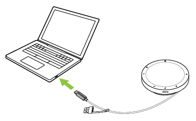 Jabra Speak2 40/55 をコンピュータに接続するにはどうすればいいです
