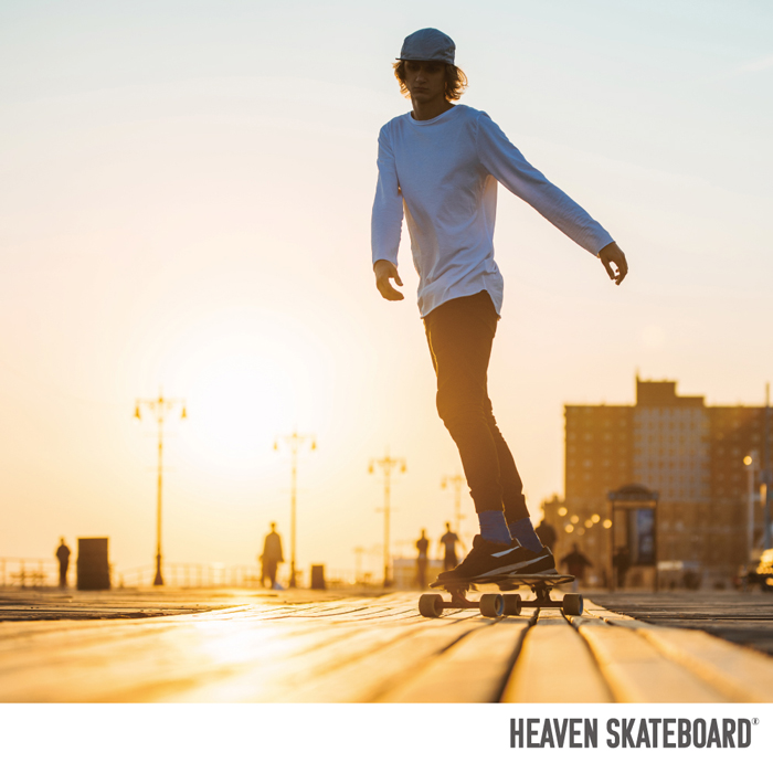 送料無料】 HEAVEN LONG SKATEBOARD SPIN WAVE 44 ヘブン ロング