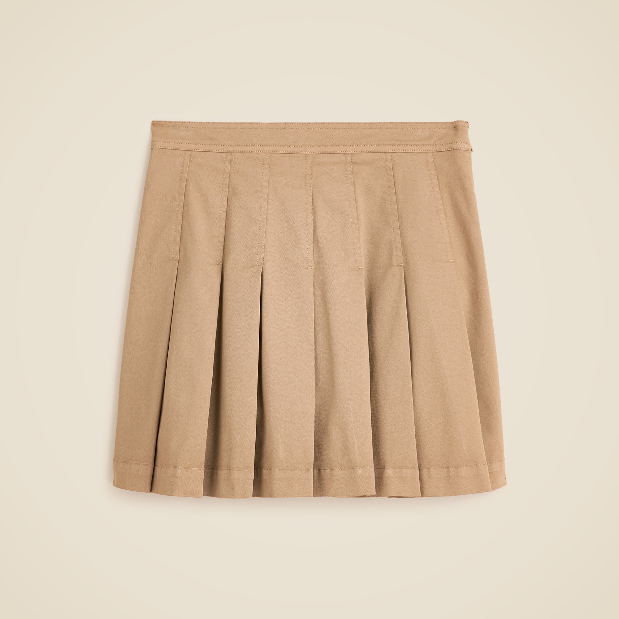 Pleated Mini Skirt In Chino For Women | J.Crew