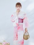 即日発送】ニュアンスピンク金魚浴衣 【浴衣3点セット 浴衣/帯/下駄