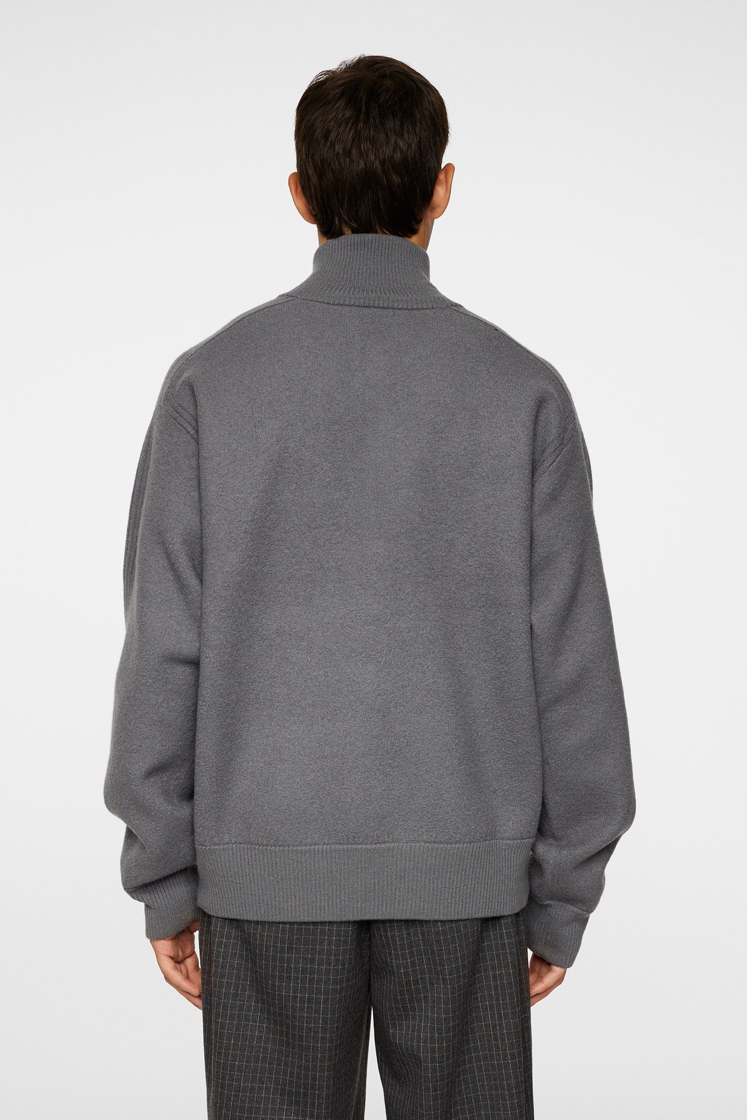 Bon Boiled Wool Quarter Zip / Lava Smoke – J.Lindeberg
