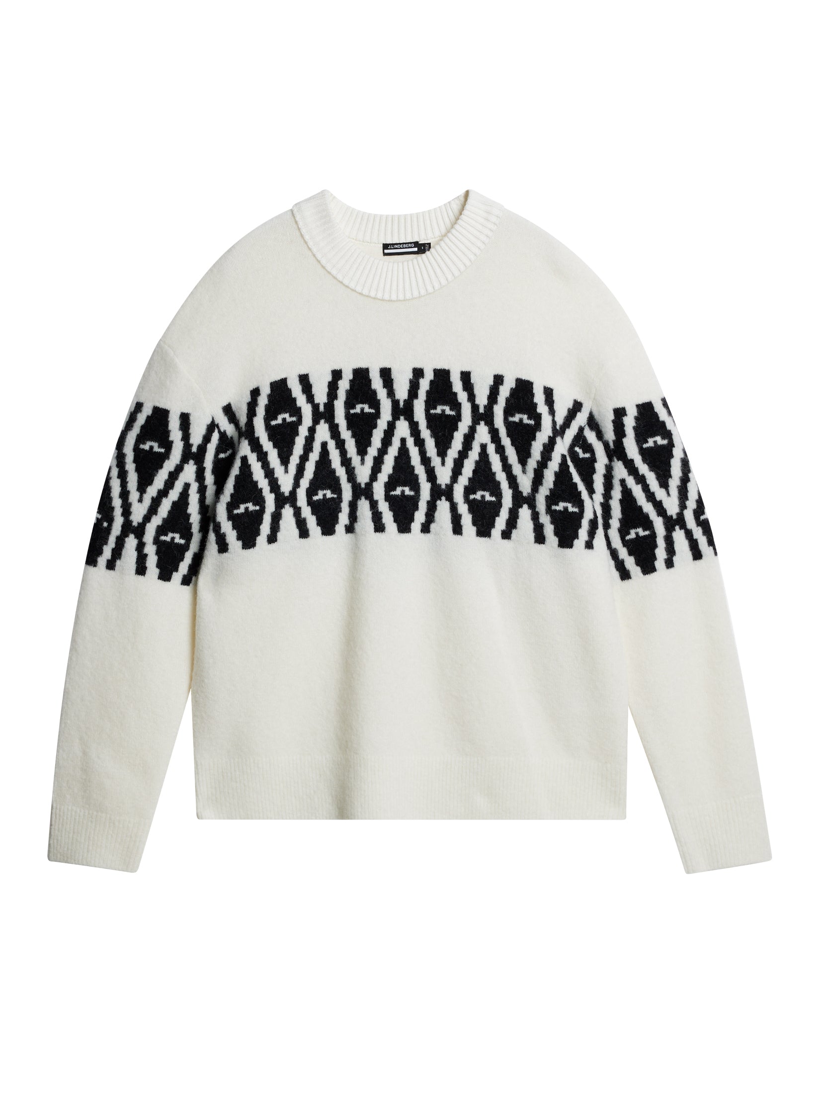 Jalen Jacquard Knitted Sweater / Whisper White – J.Lindeberg