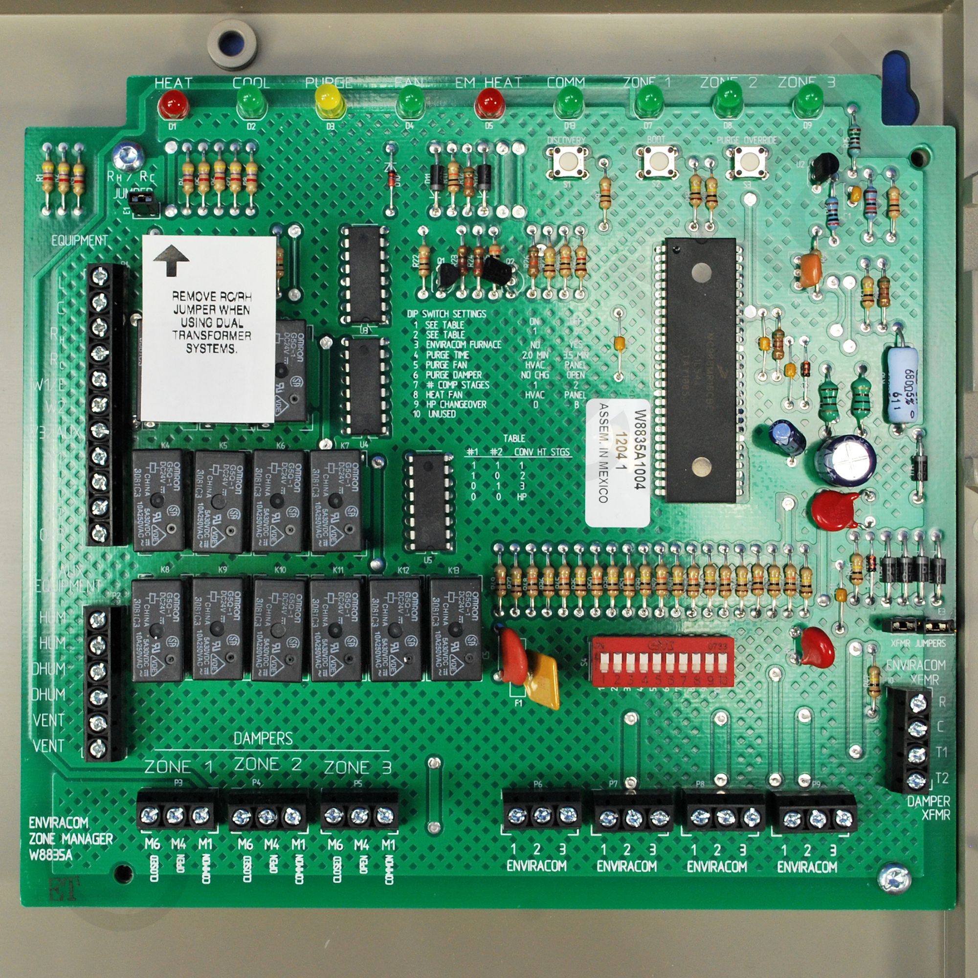 Honeywell W8835A1004 Envirazone Panel Interfaces With Envira Com