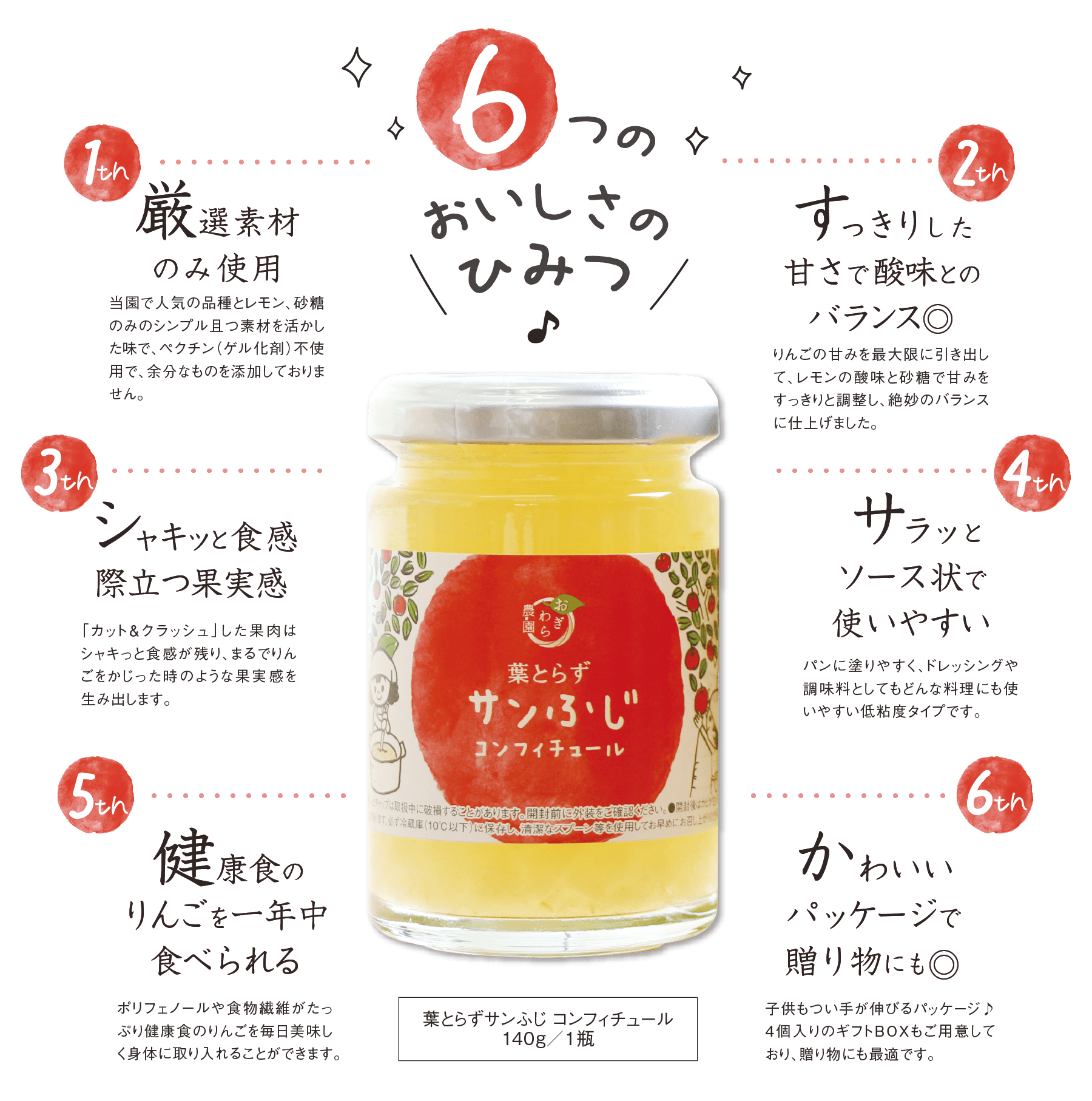 葉とらずりんごコンフィチュール［ご贈答用］｜信州奥信濃おぎわら農園