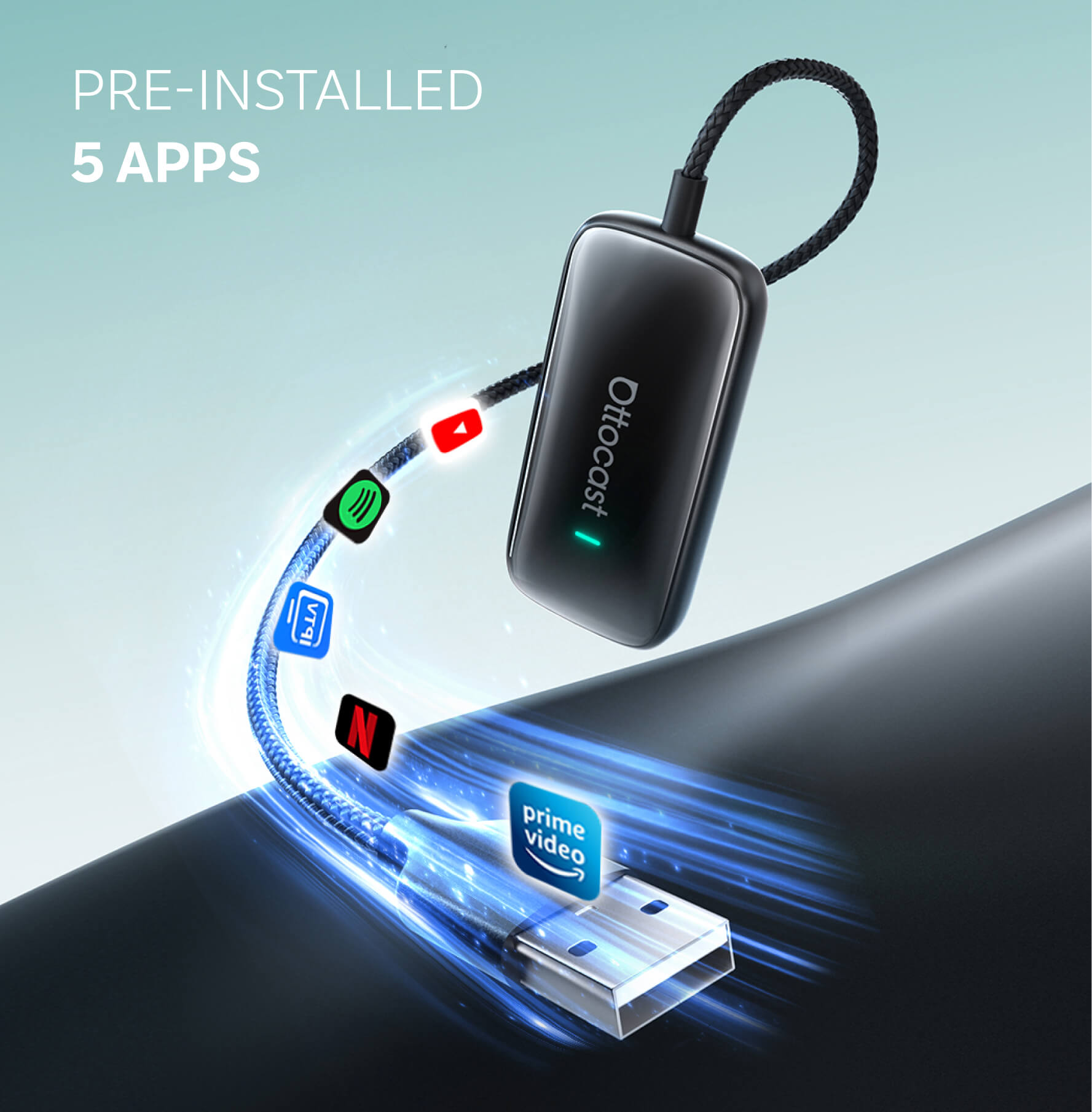 Ottocast Play2Video Pro Wireless CarPlay Android Auto Adapter