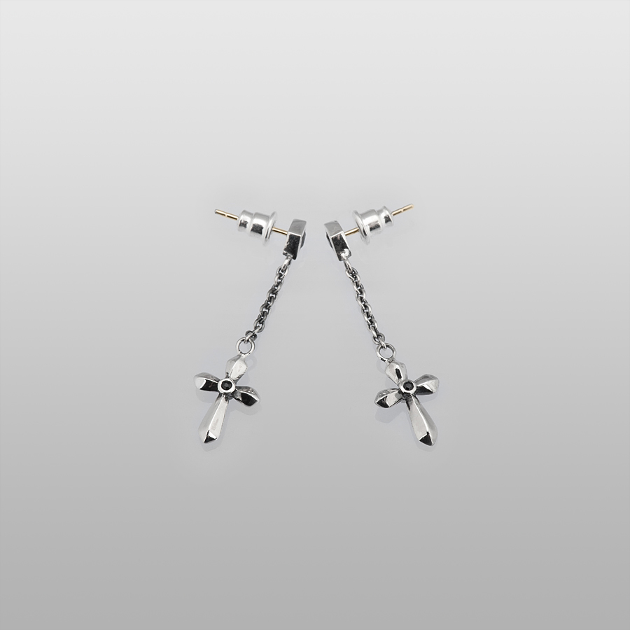 Cross on Chain | Pierces & Ear Cuffs by Oz Abstract Tokyo | Online
