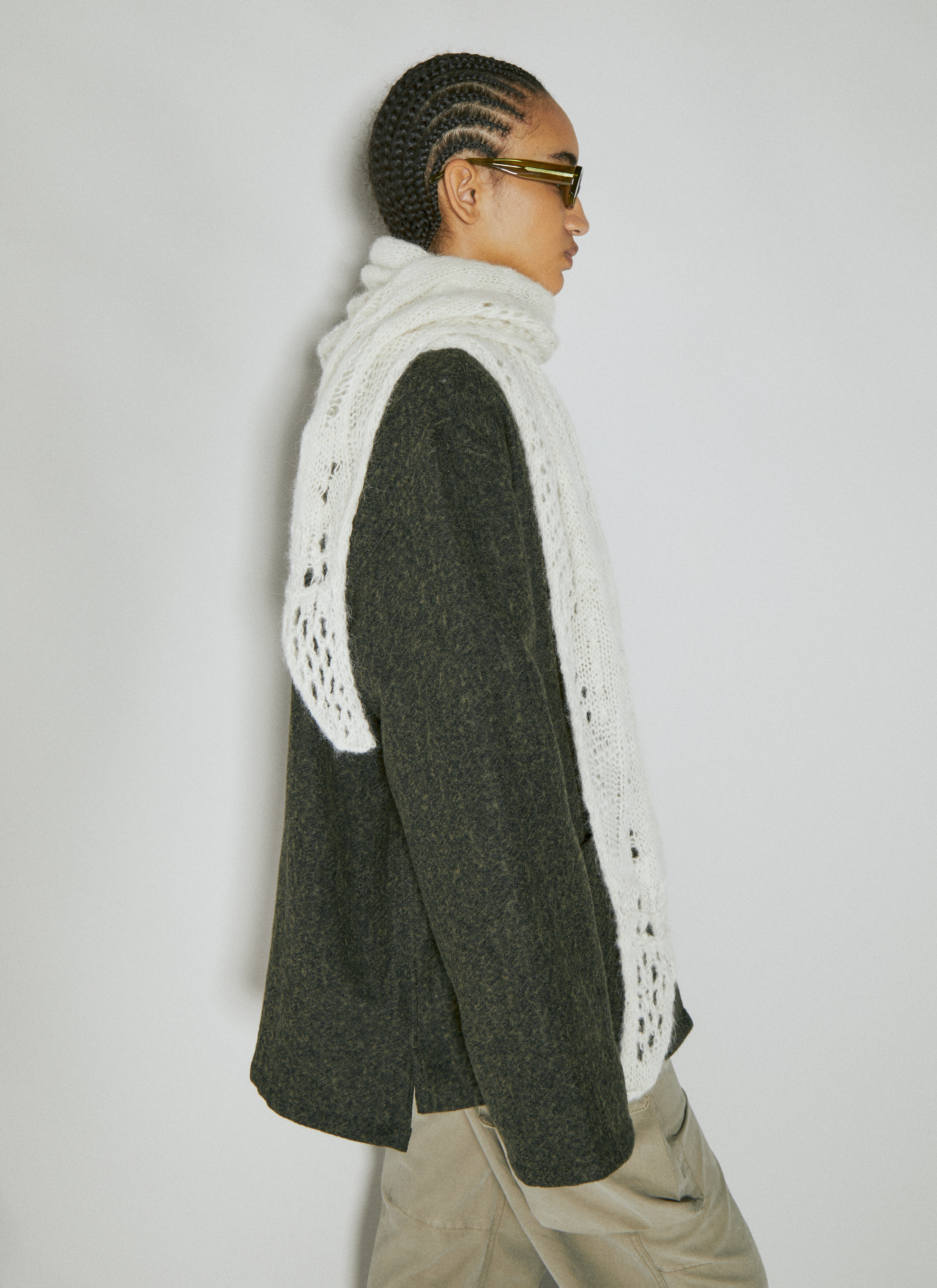 Our Legacy Women's' Triangle Scarf in White | LN-CC®