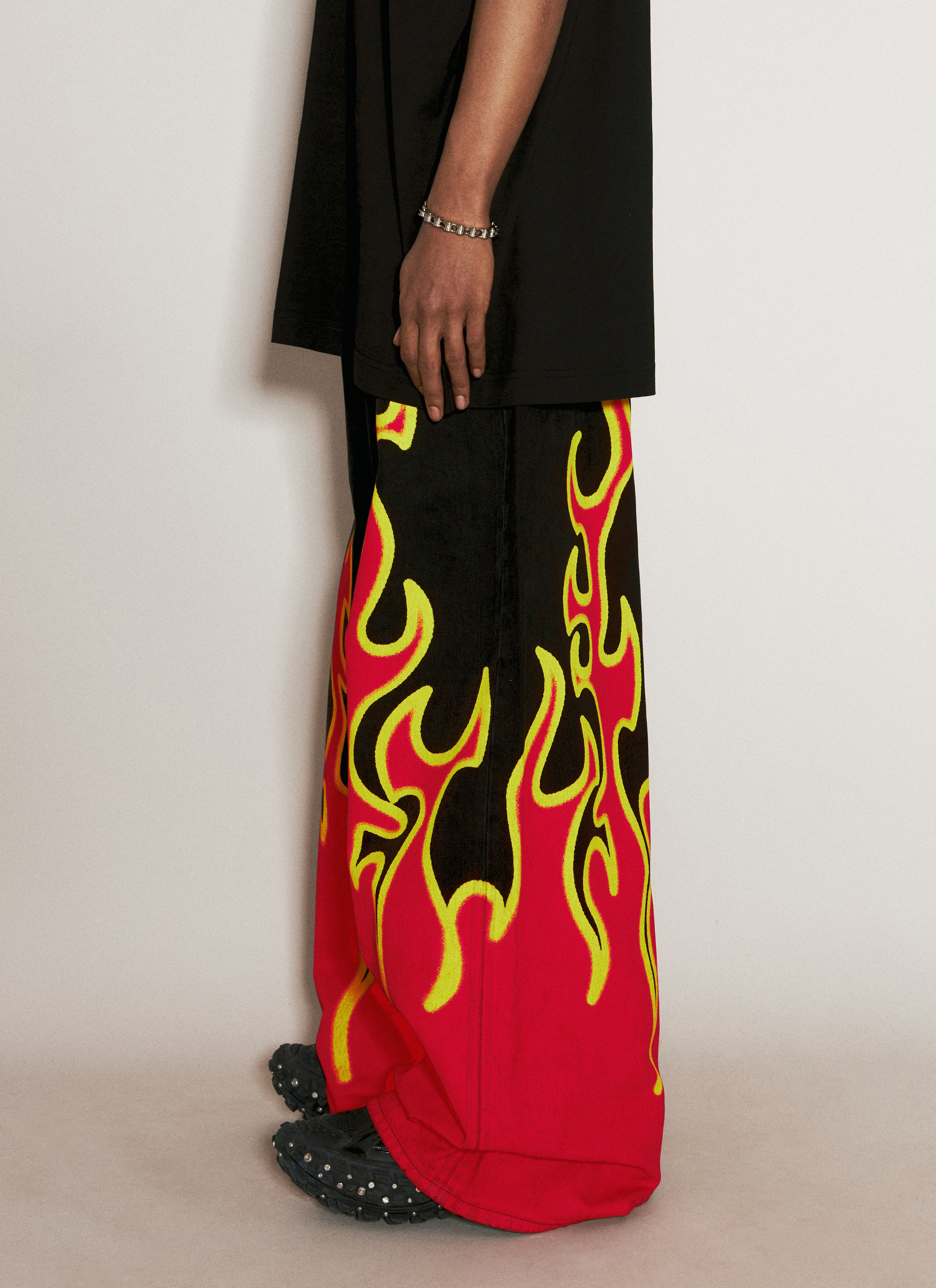VETEMENTS Men's' Fire Big-Shape Jeans in Red | LN-CC®