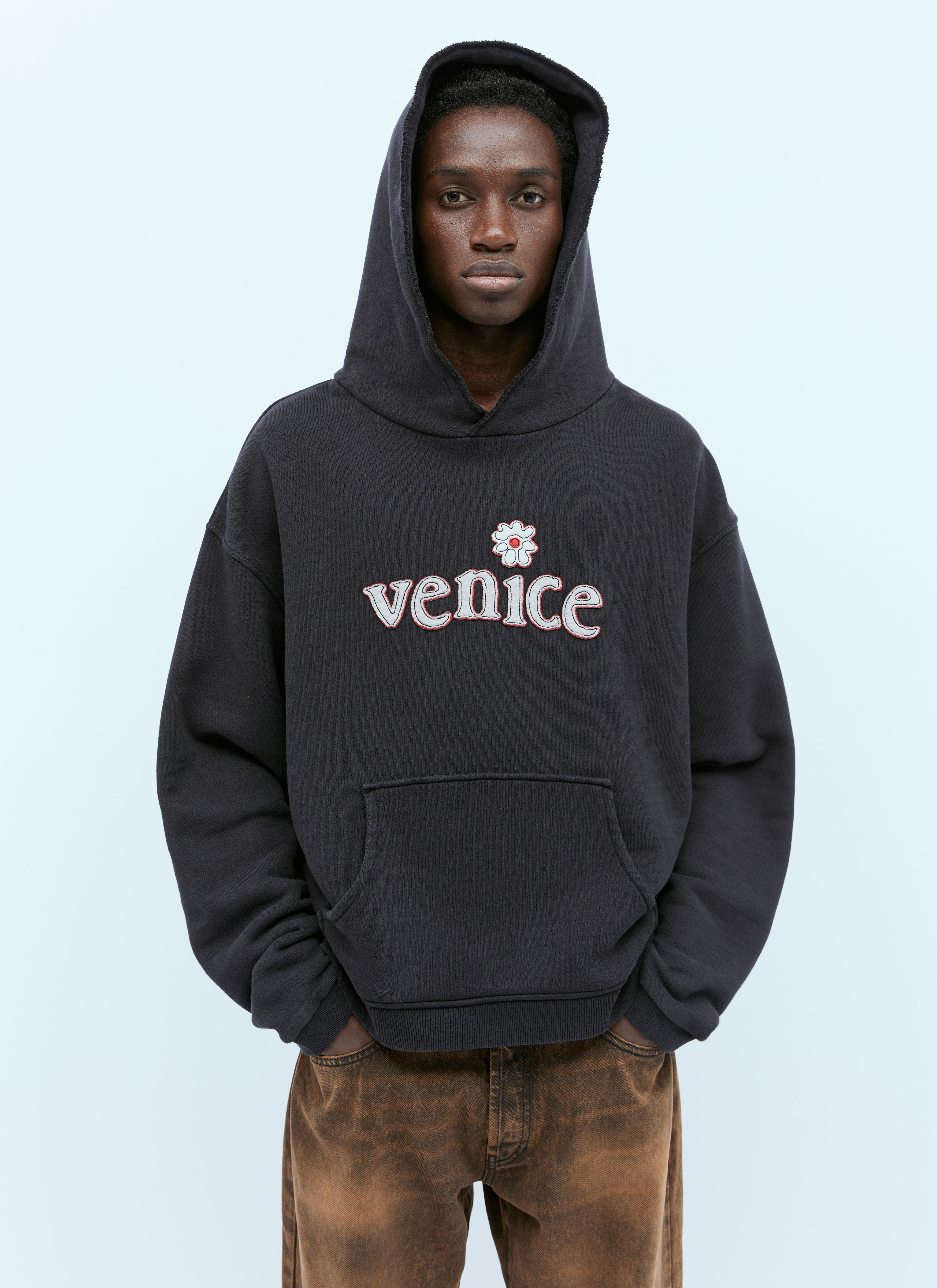 ERL Men's' Venice Hooded Sweatshirt in Black | LN-CC®