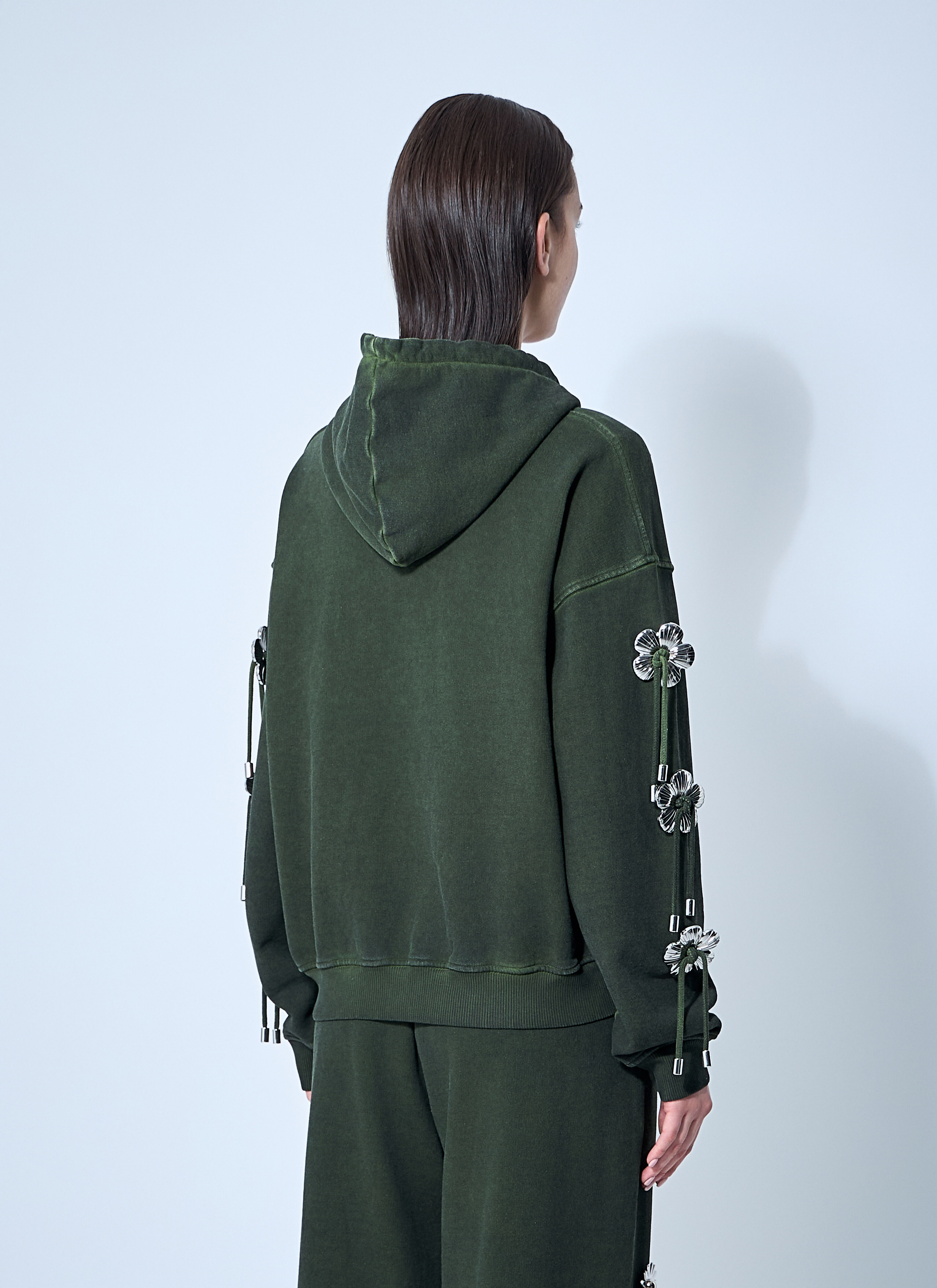 Chopova Lowena Women's' Dallas Hooded Sweatshirt in Grey | LN-CC®