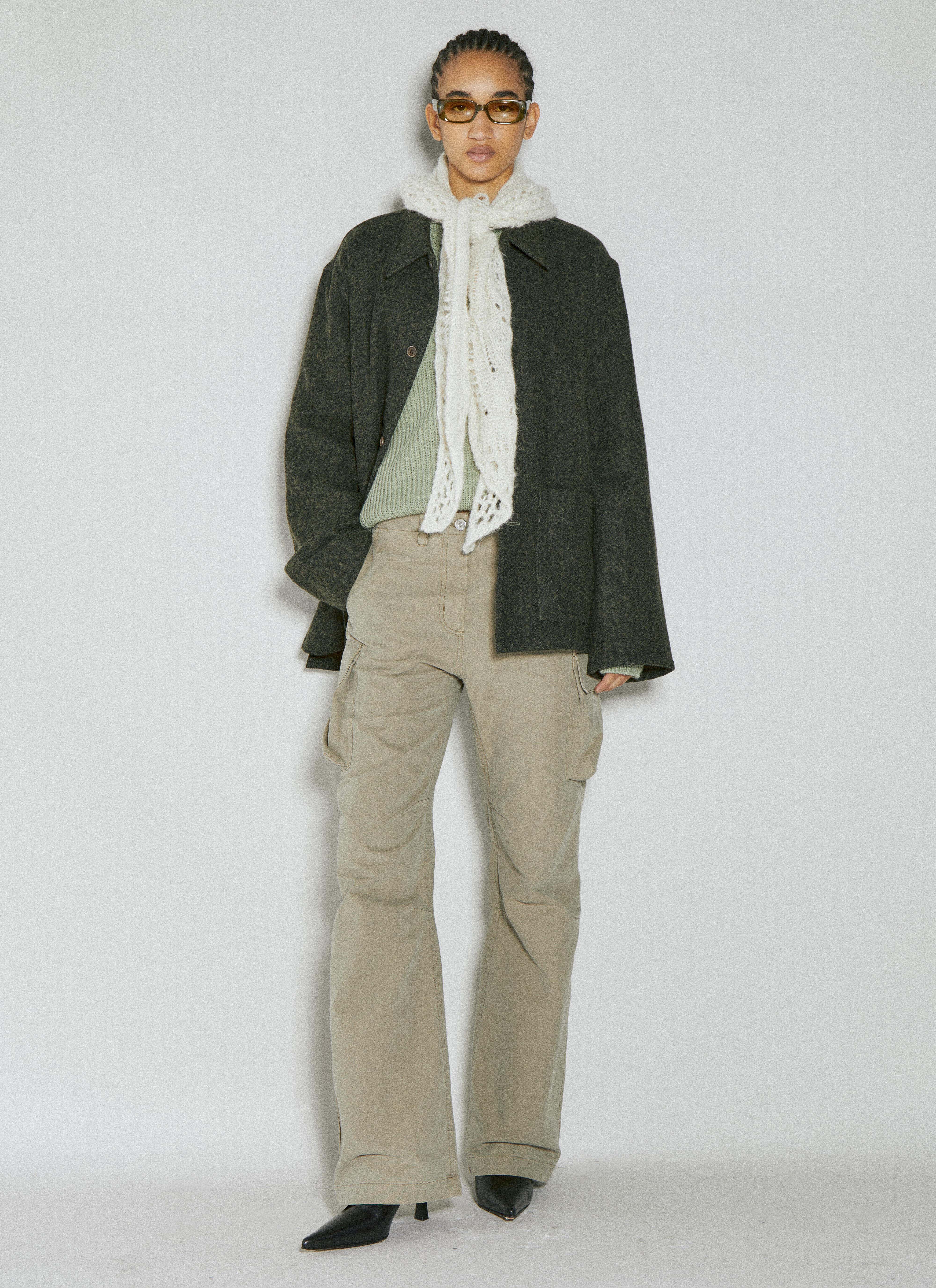 Our Legacy Women's' Triangle Scarf in White | LN-CC®