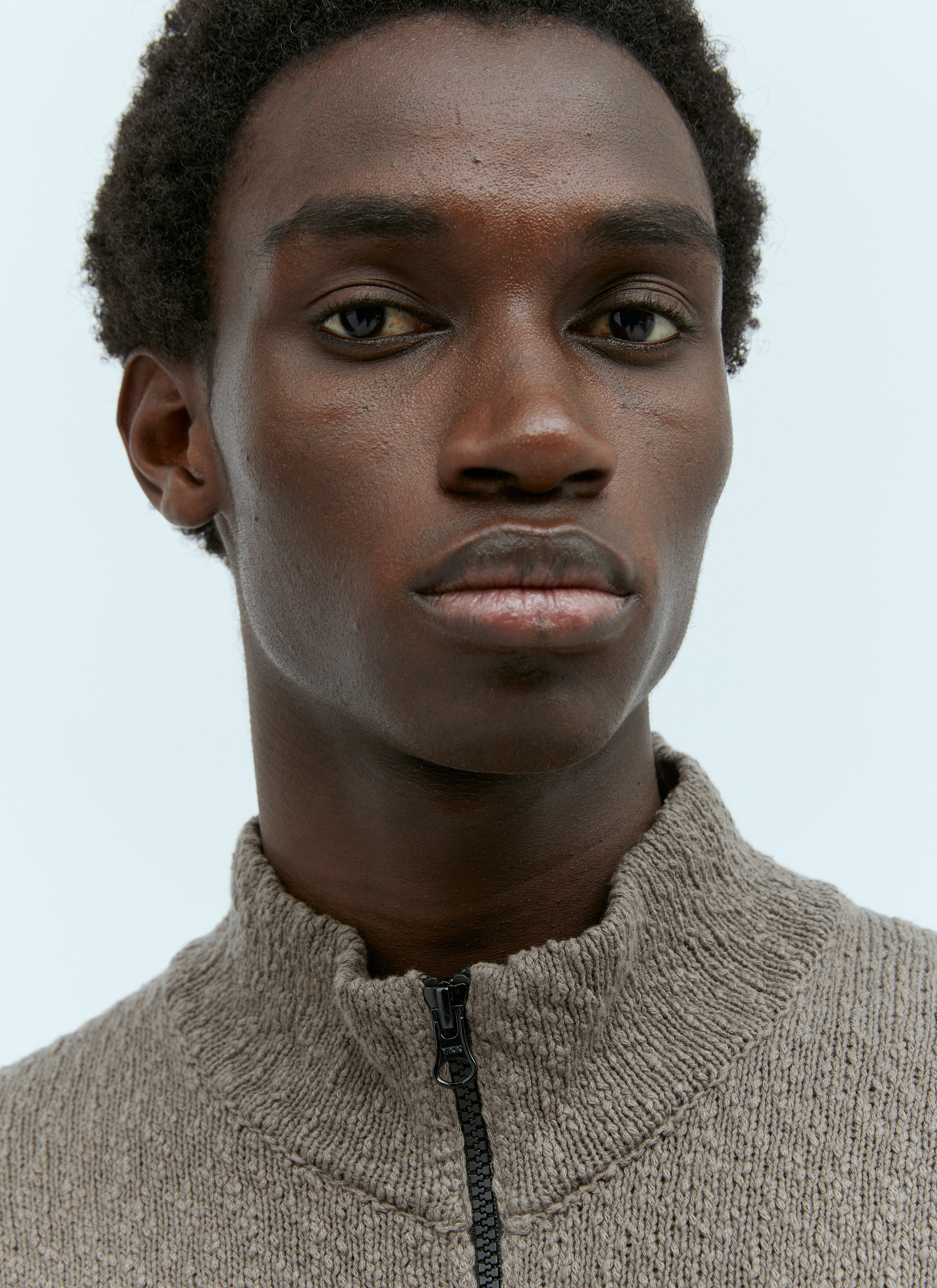 Stone Island Men's' Zip-Up Knit Cardigan in Grey | LN-CC®