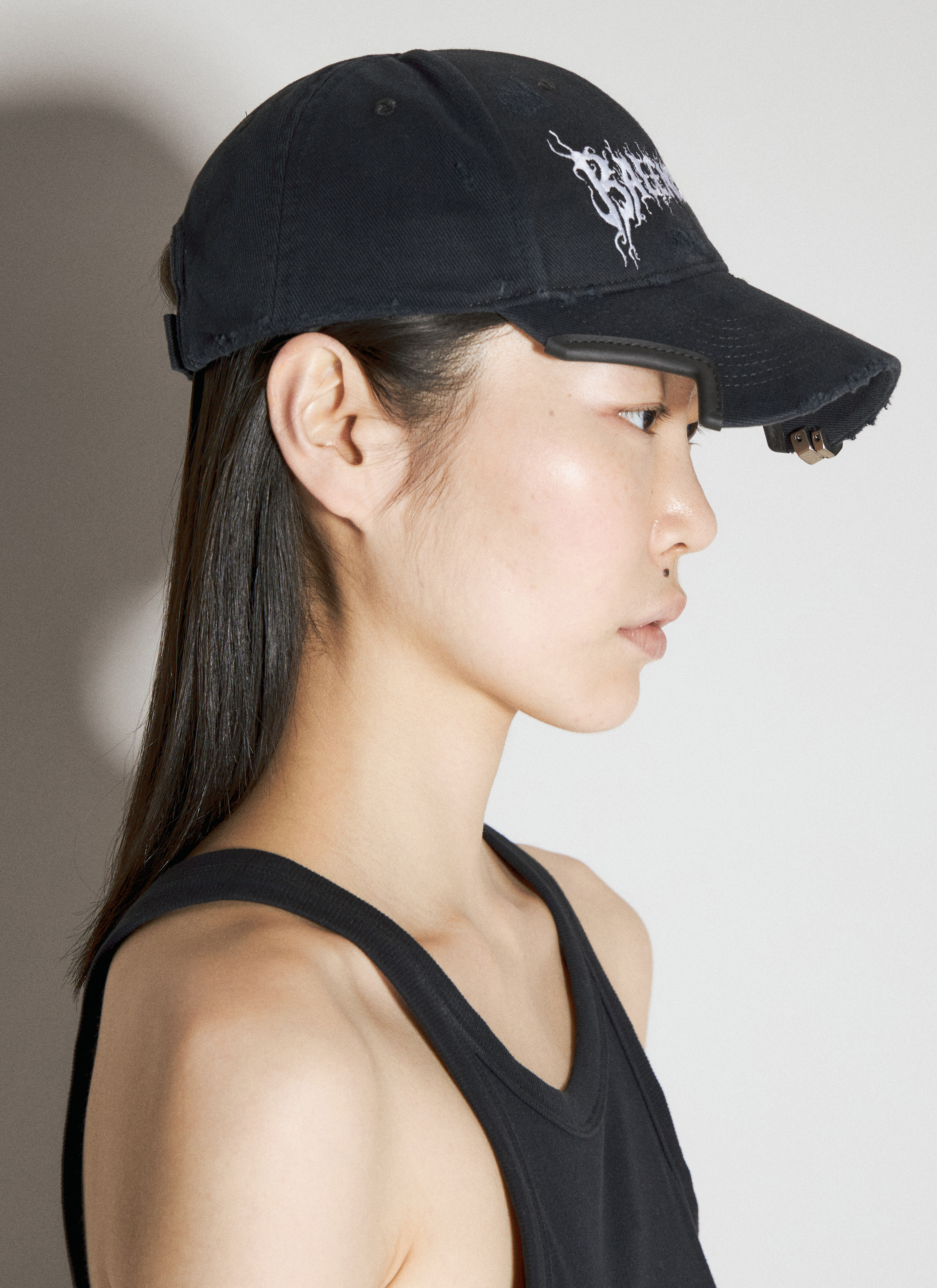 Balenciaga レディース DIY メタル アウトライン ベースボールキャップ