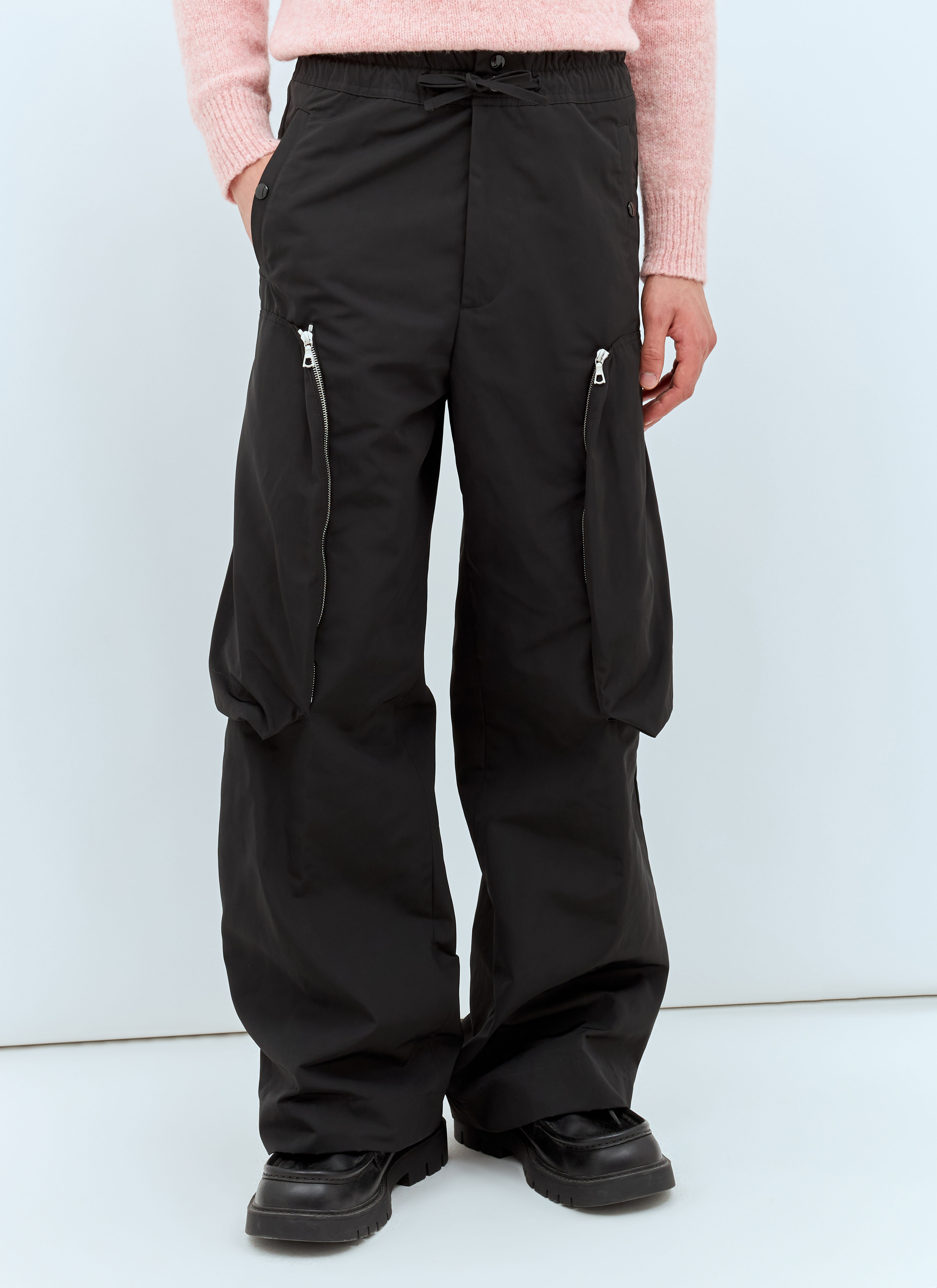 Dries Van Noten Men's' Drawstring Cargo Pants in Black | LN-CC®