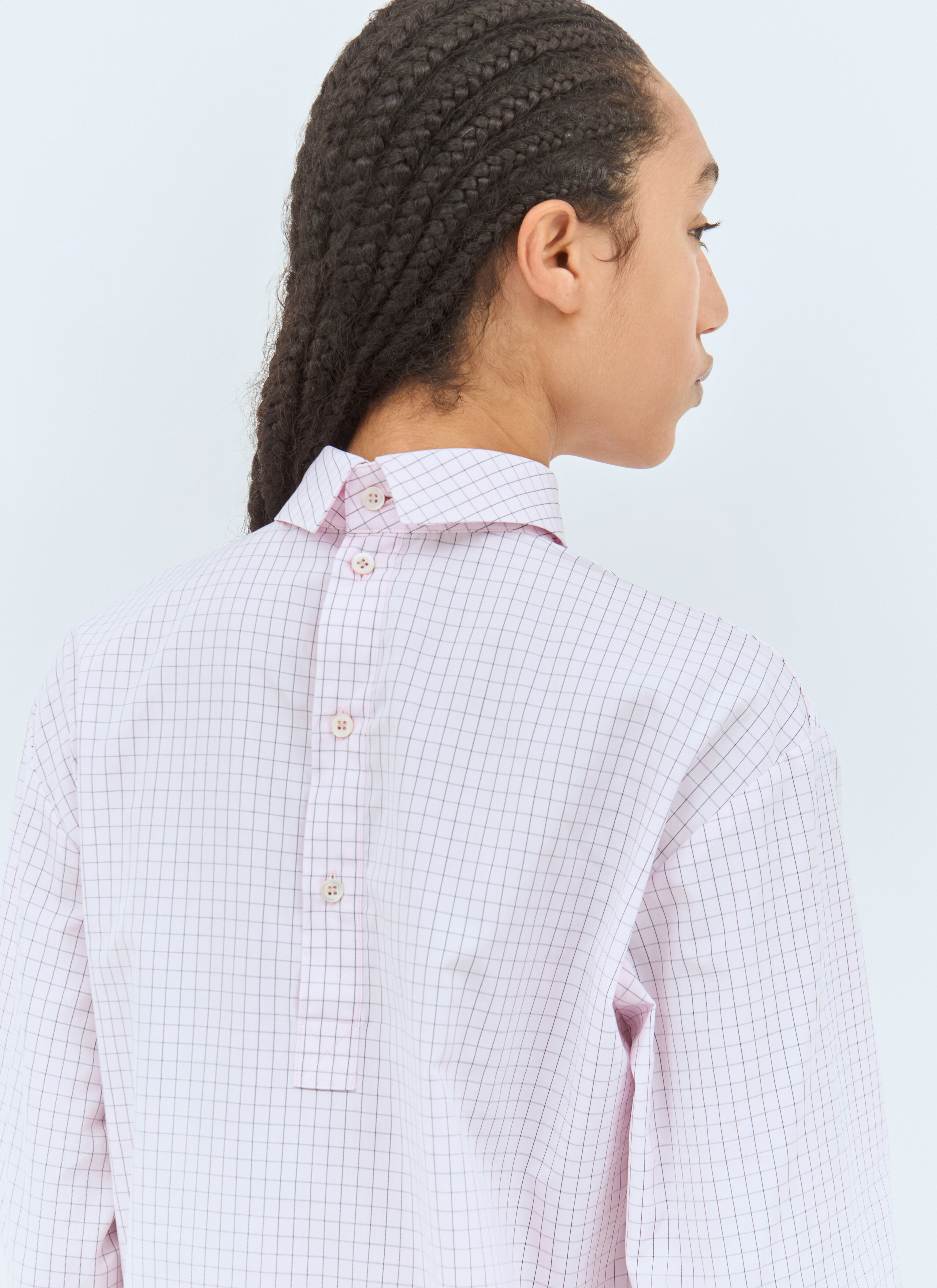 Dries Van Noten Women's' High Neck Shirt in Pink | LN-CC®