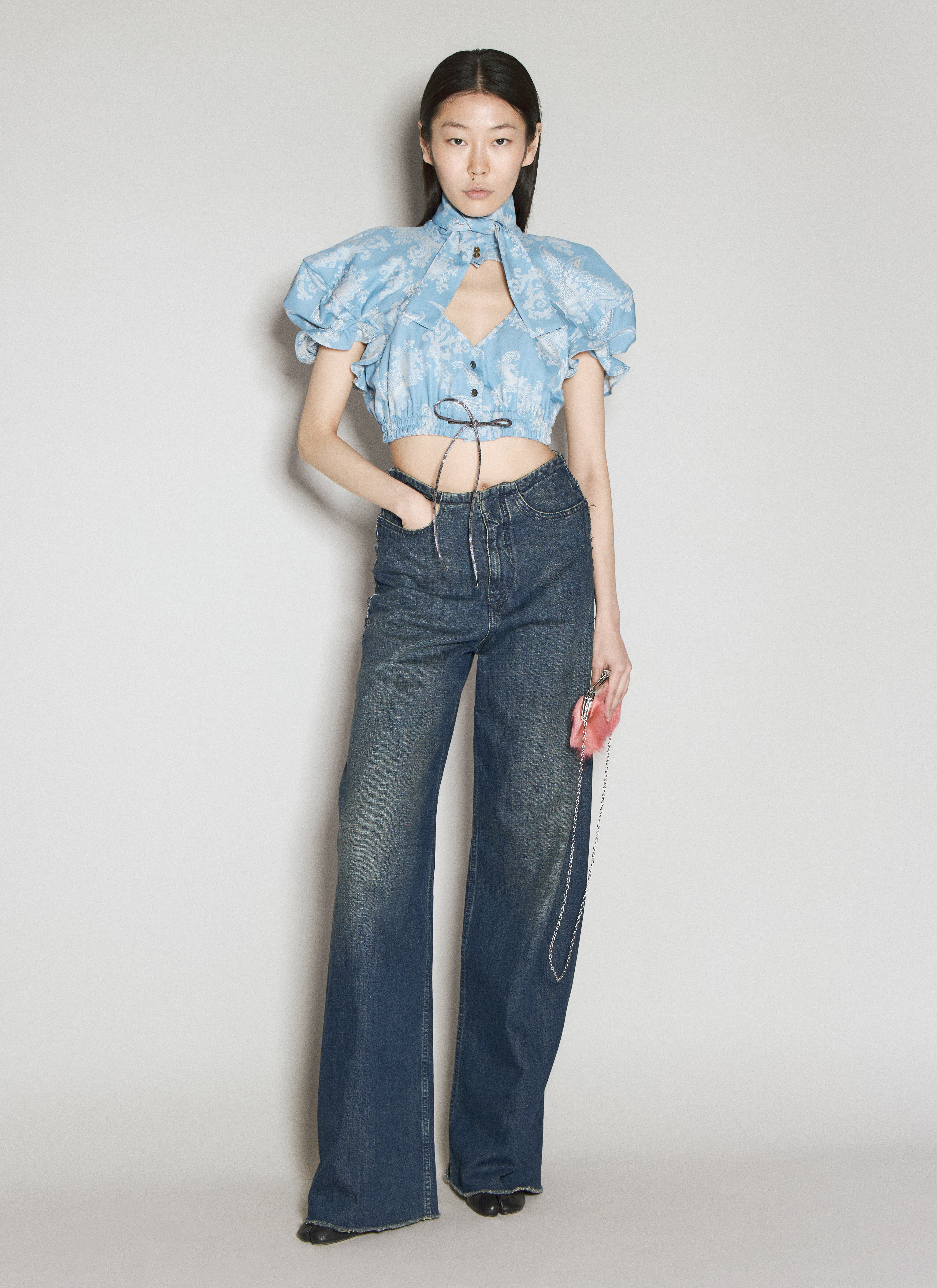 Vivienne Westwood レディース クロップドフットボールハートシャツ の