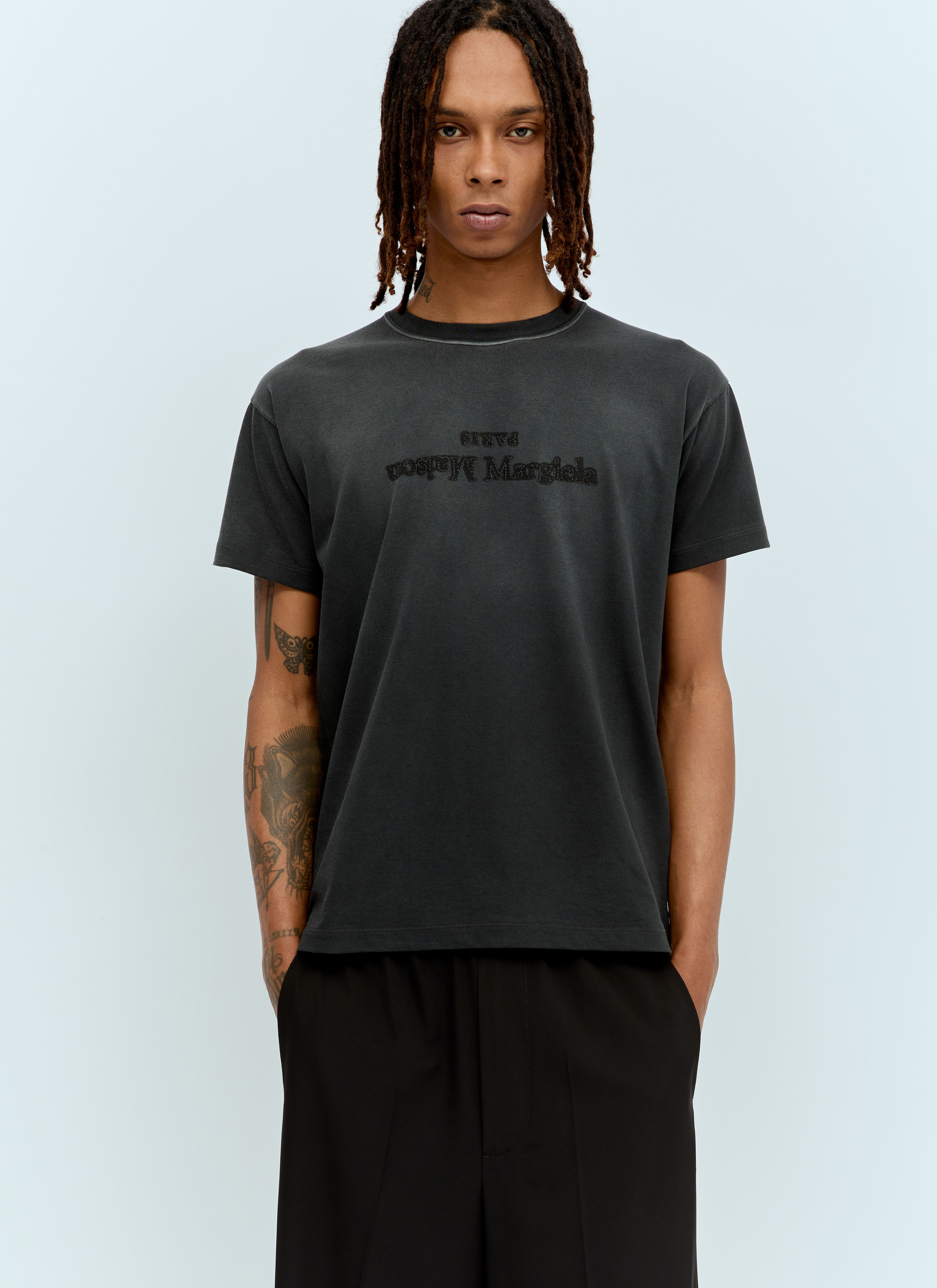 Maison Margiela Men's' Reverse Logo T-Shirt in Black | LN-CC®