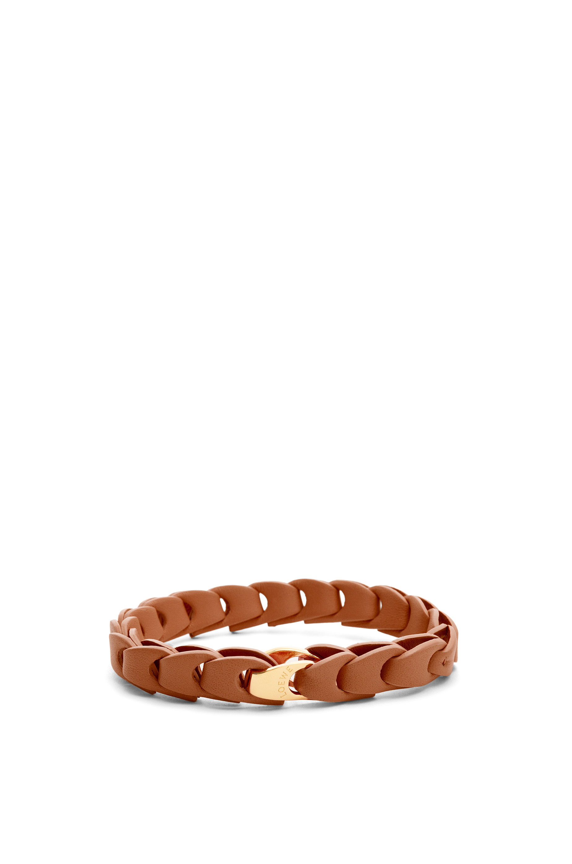 ロエベLOEWE ウーヴンバングル⭐︎タン M