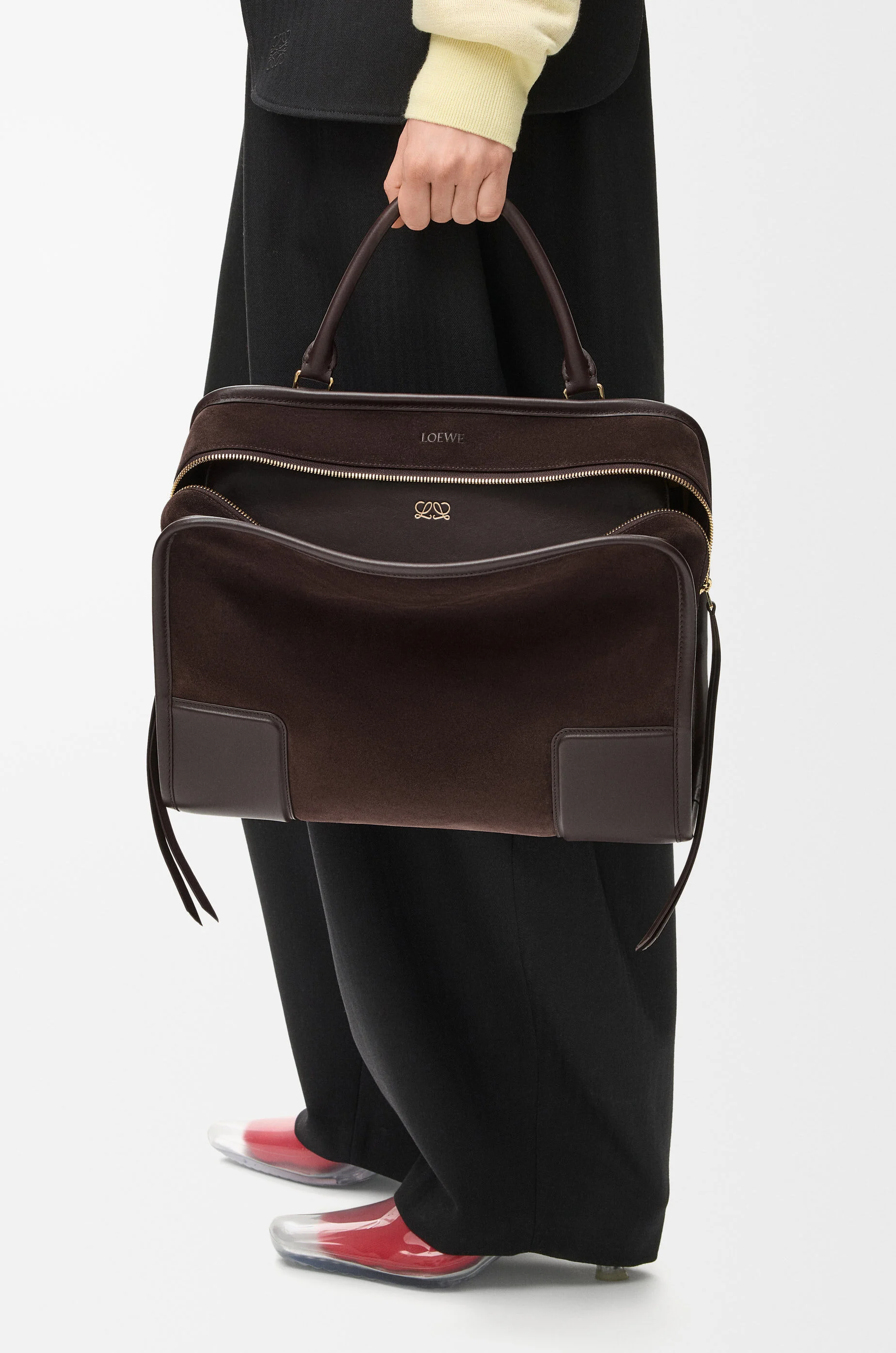 アマソナ180 バッグ ラージ（スエード） ブラウン - LOEWE Japan