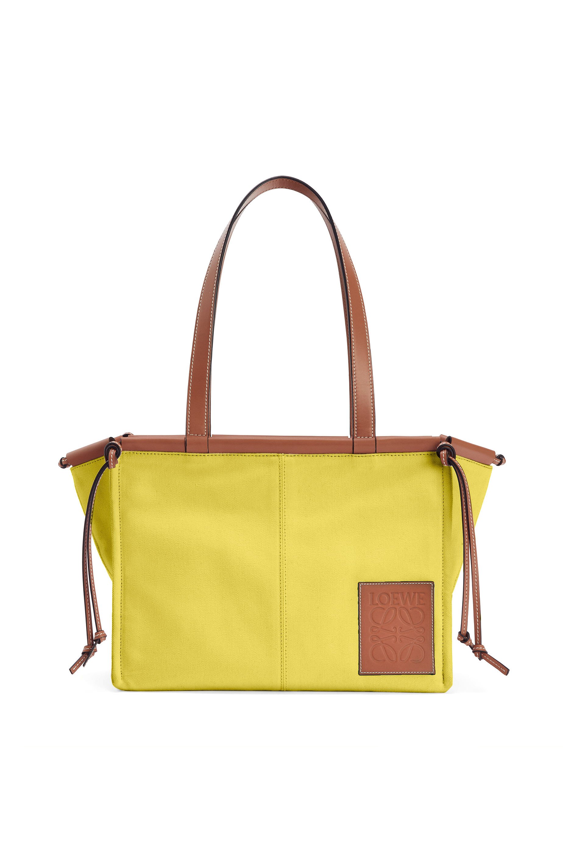 クッショントート スモール（キャンバス＆カーフ） イエロー - LOEWE
