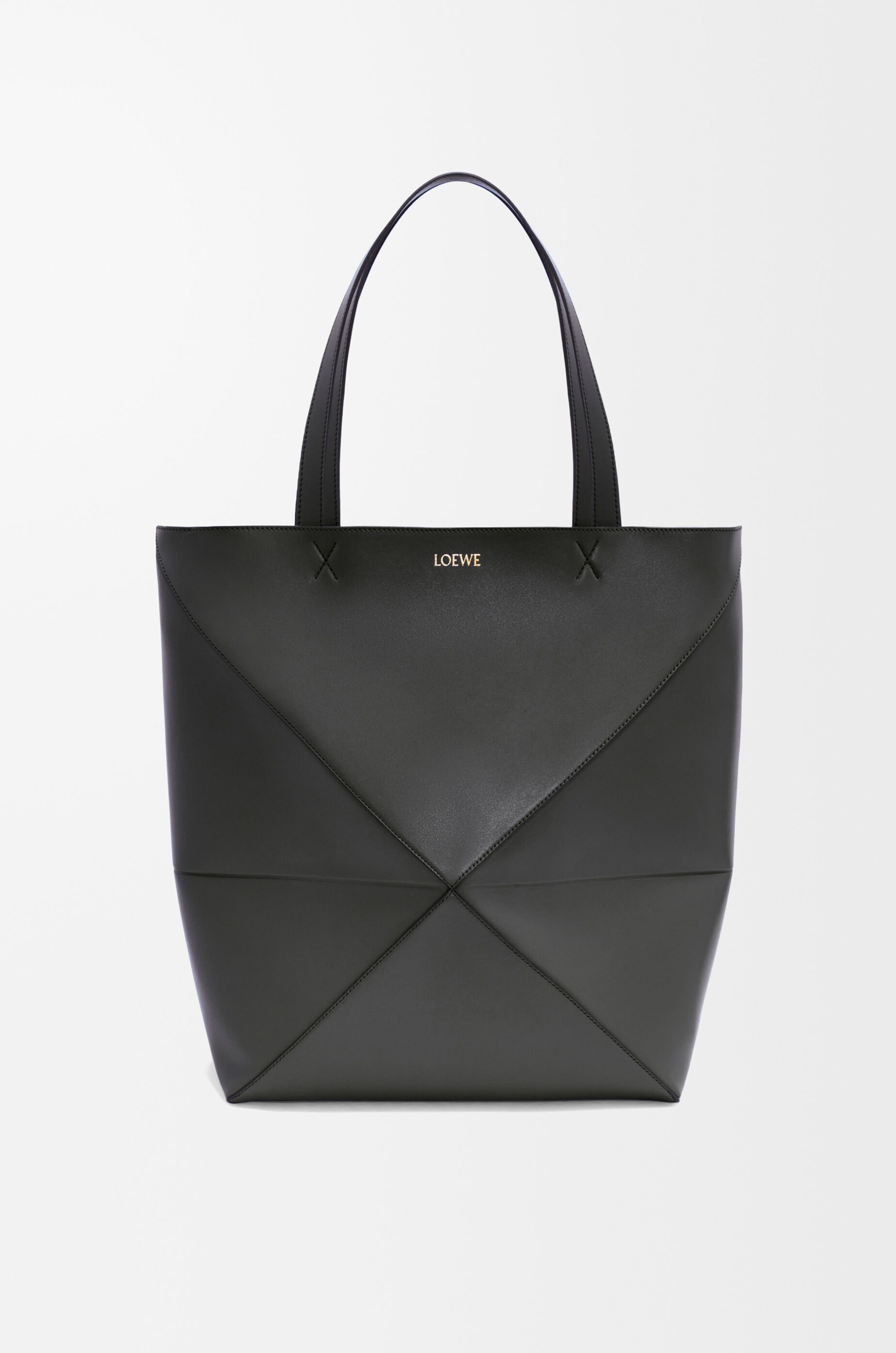 パズルフォルド トート XL（シャイニーカーフ） ブラック - LOEWE