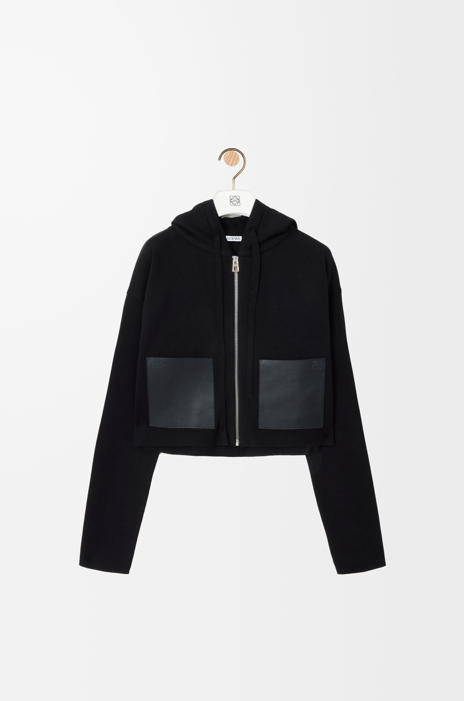 ジップアップ フーディー（ウール） ブラック - LOEWE Japan official