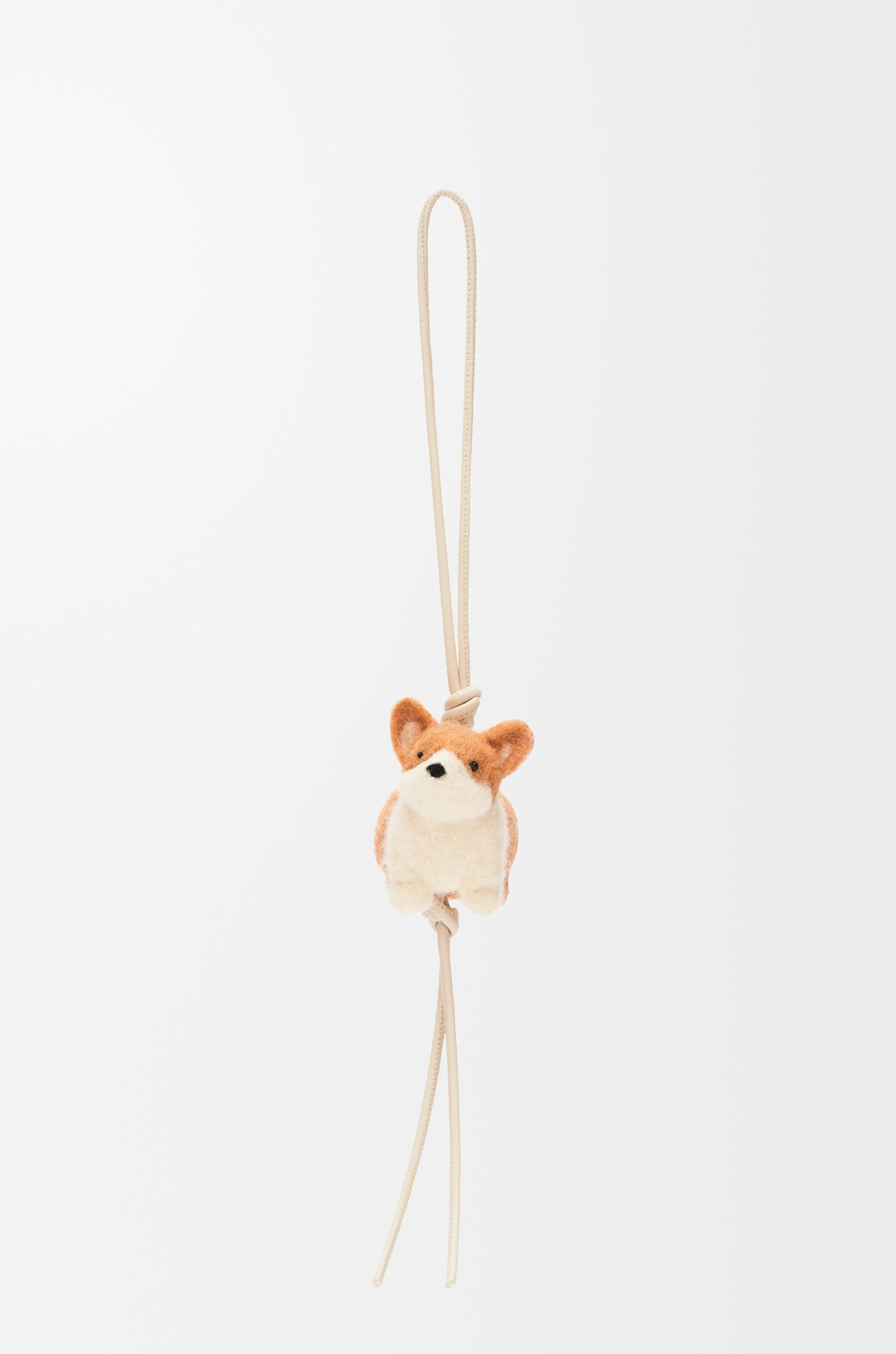 コーギー チャーム（フェルト&カーフ） ホワイト - LOEWE Japan