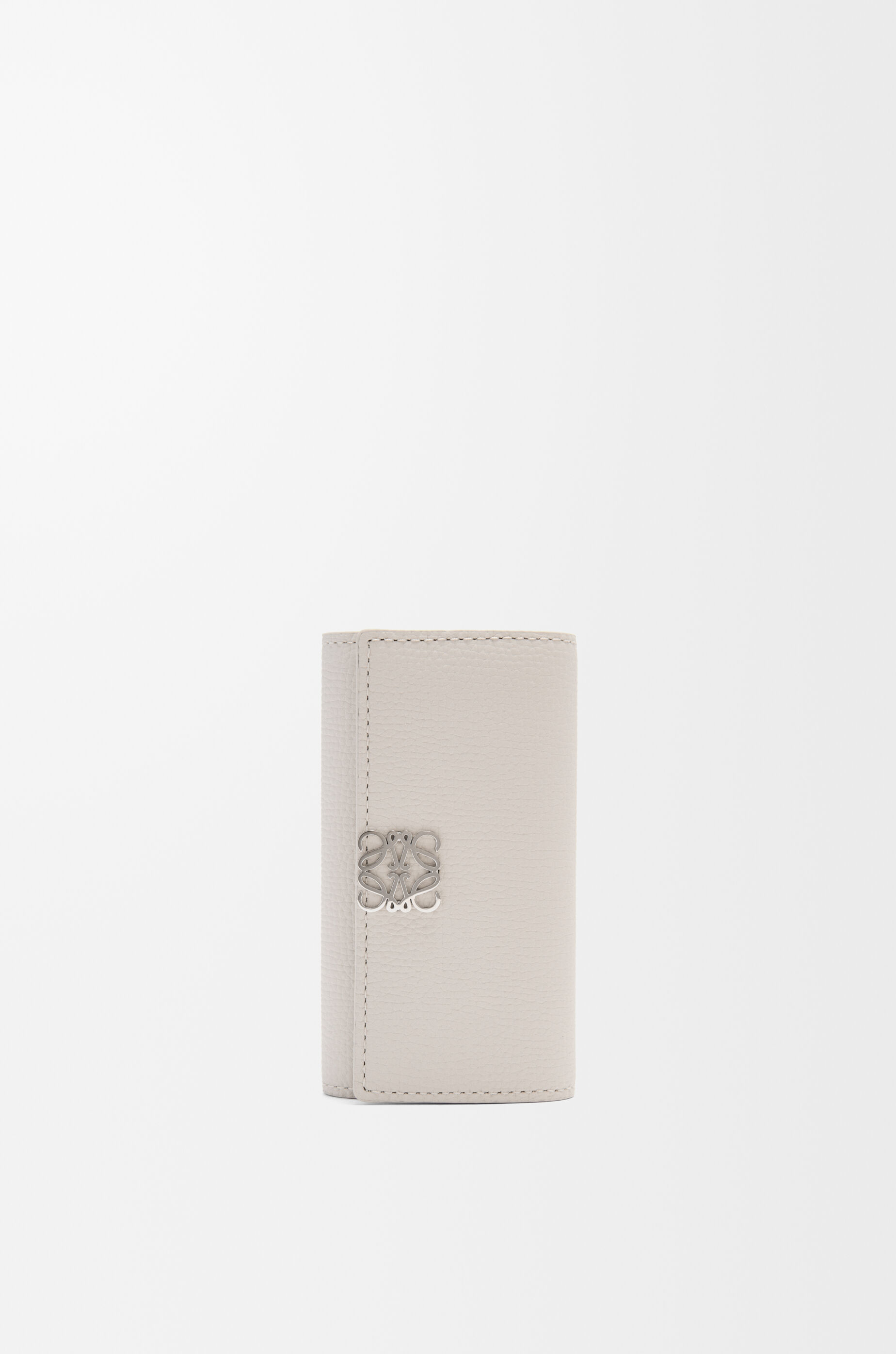 Anagram key case in pebble grained calfskin Grey - LOEWE