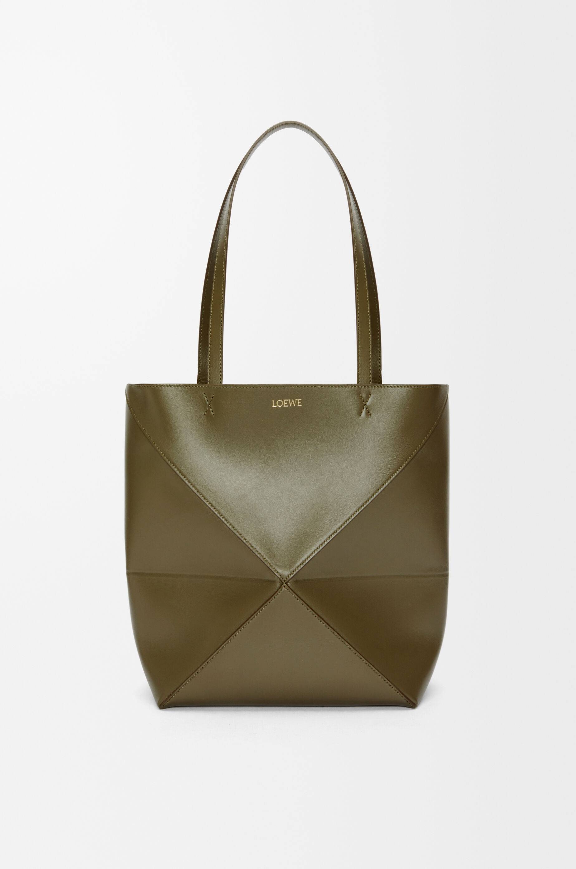 パズルフォルド トート （シャイニーカーフ） グリーン - LOEWE Japan