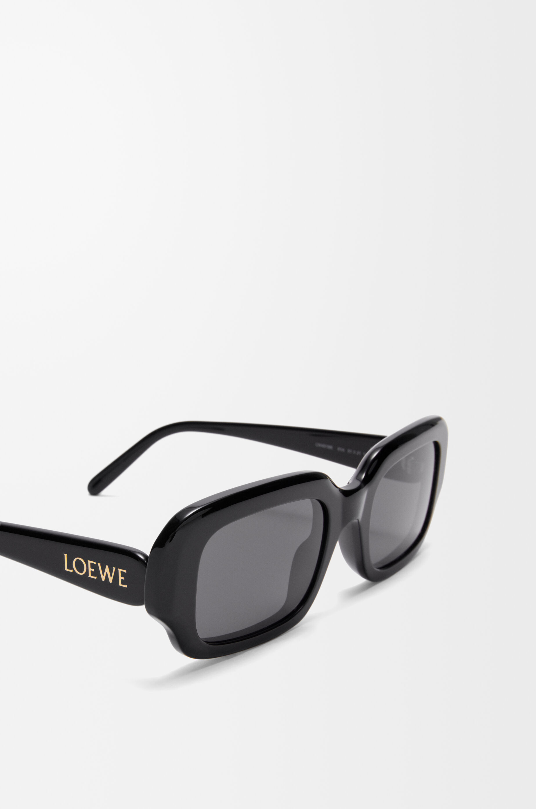 レクタンギュラー スリム サングラス ブラック - LOEWE Japan official