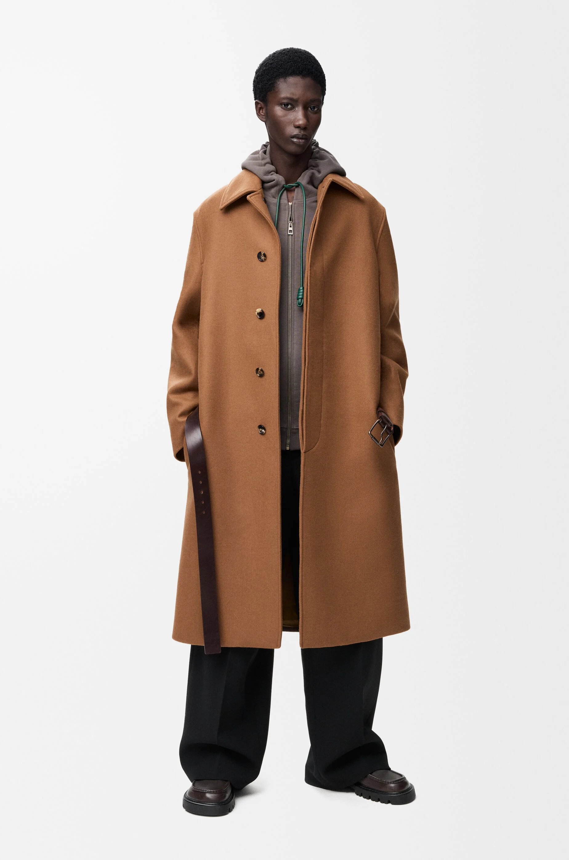 ベルテッド コート（ウール） ベージュ - LOEWE Japan official website
