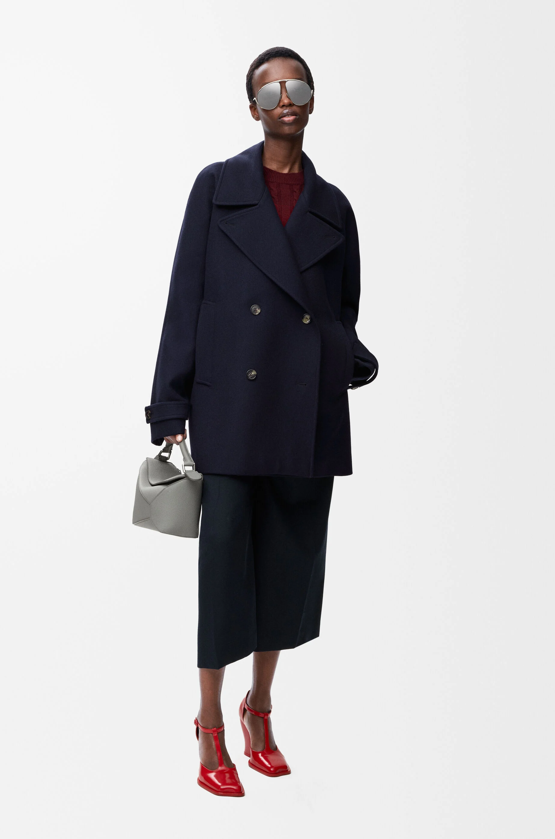 コート（ウールブレンド） ブルー - LOEWE Japan official website
