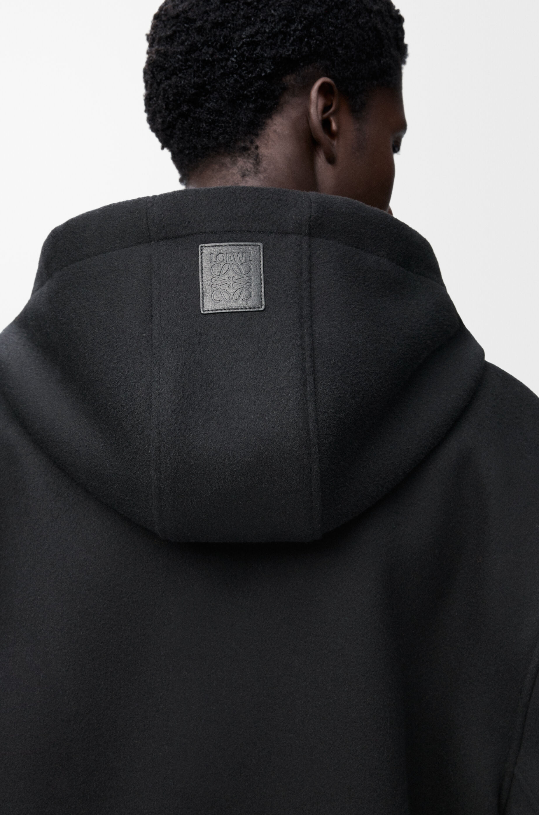 フーデッド コート（ウール） ブラック - LOEWE Japan official website