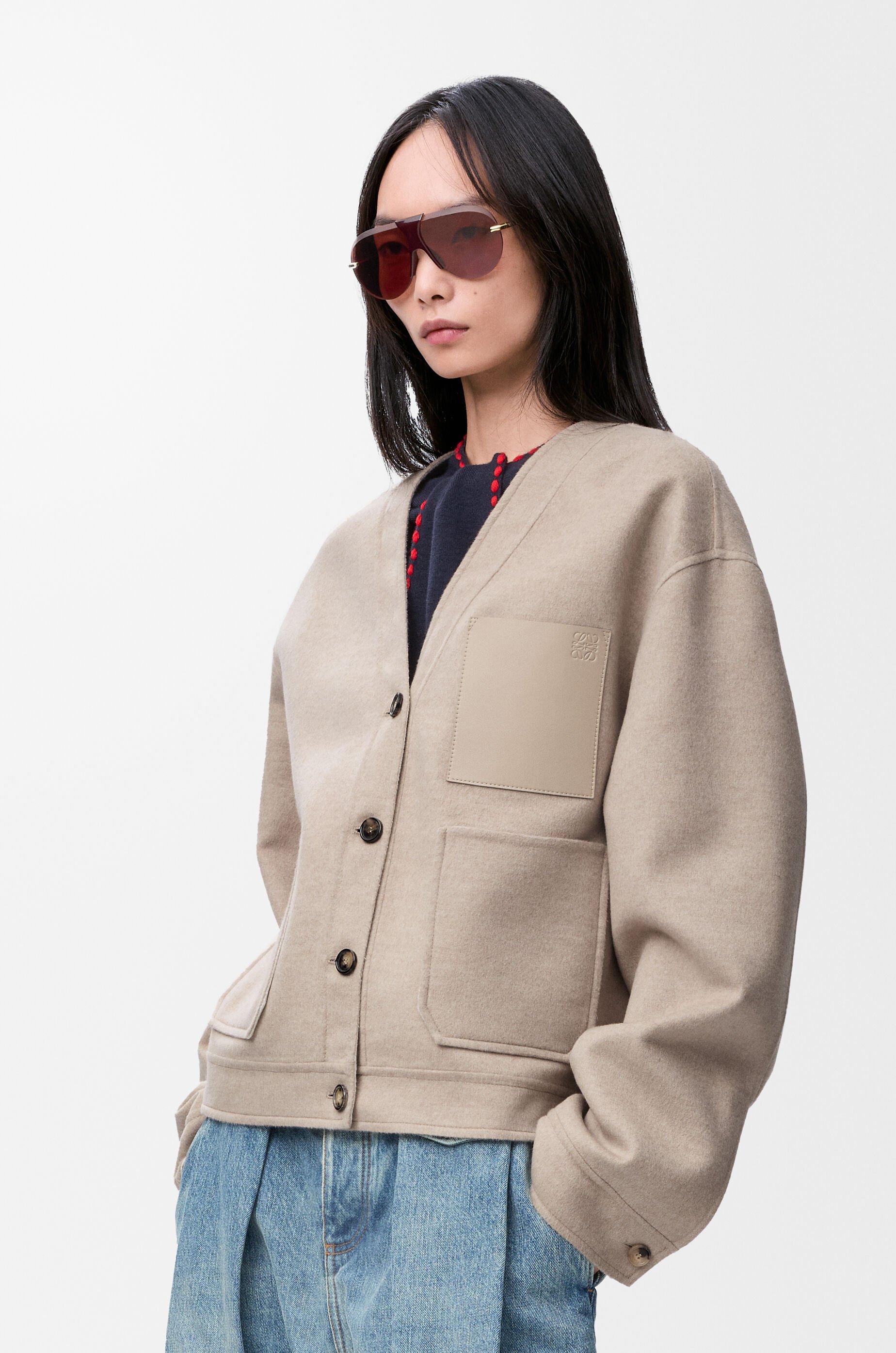 カーディガン（ウール&カシミヤ） ベージュ - LOEWE Japan official