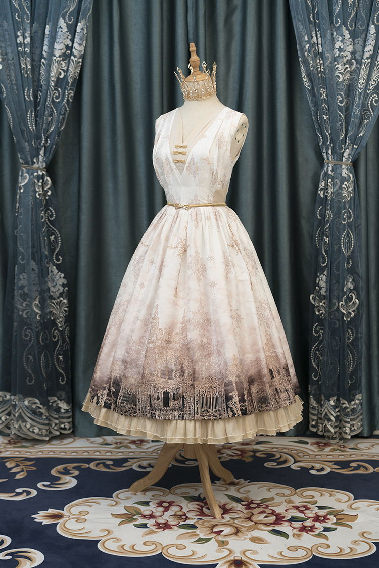 Fantastic Wind -Long Zhong Ling- Vintage Classic Lolita JSK and
