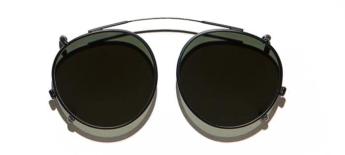 Moscot Clipzen 46 Matte Black clip-on for the model Miltzen