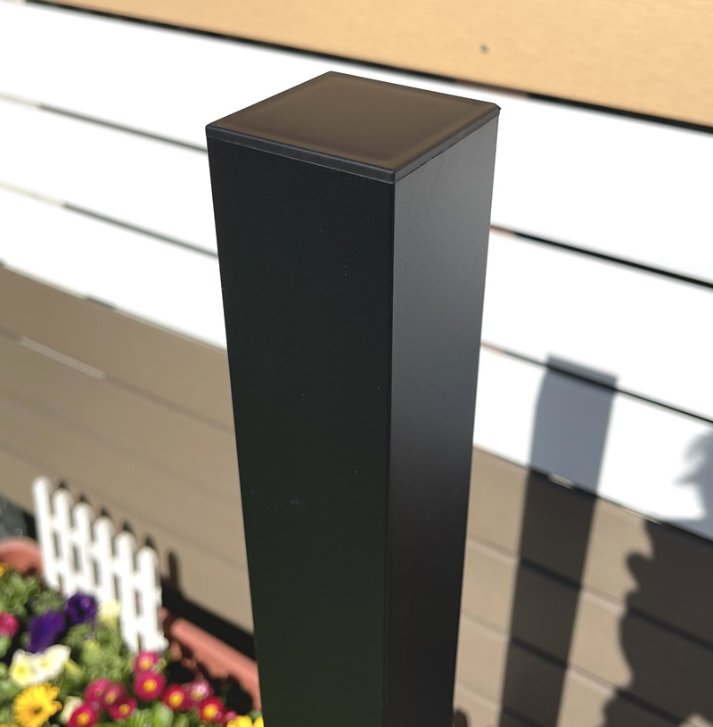 アルミ60角支柱2100mmNEW （2.1mm厚） マットブラック - エコウッド