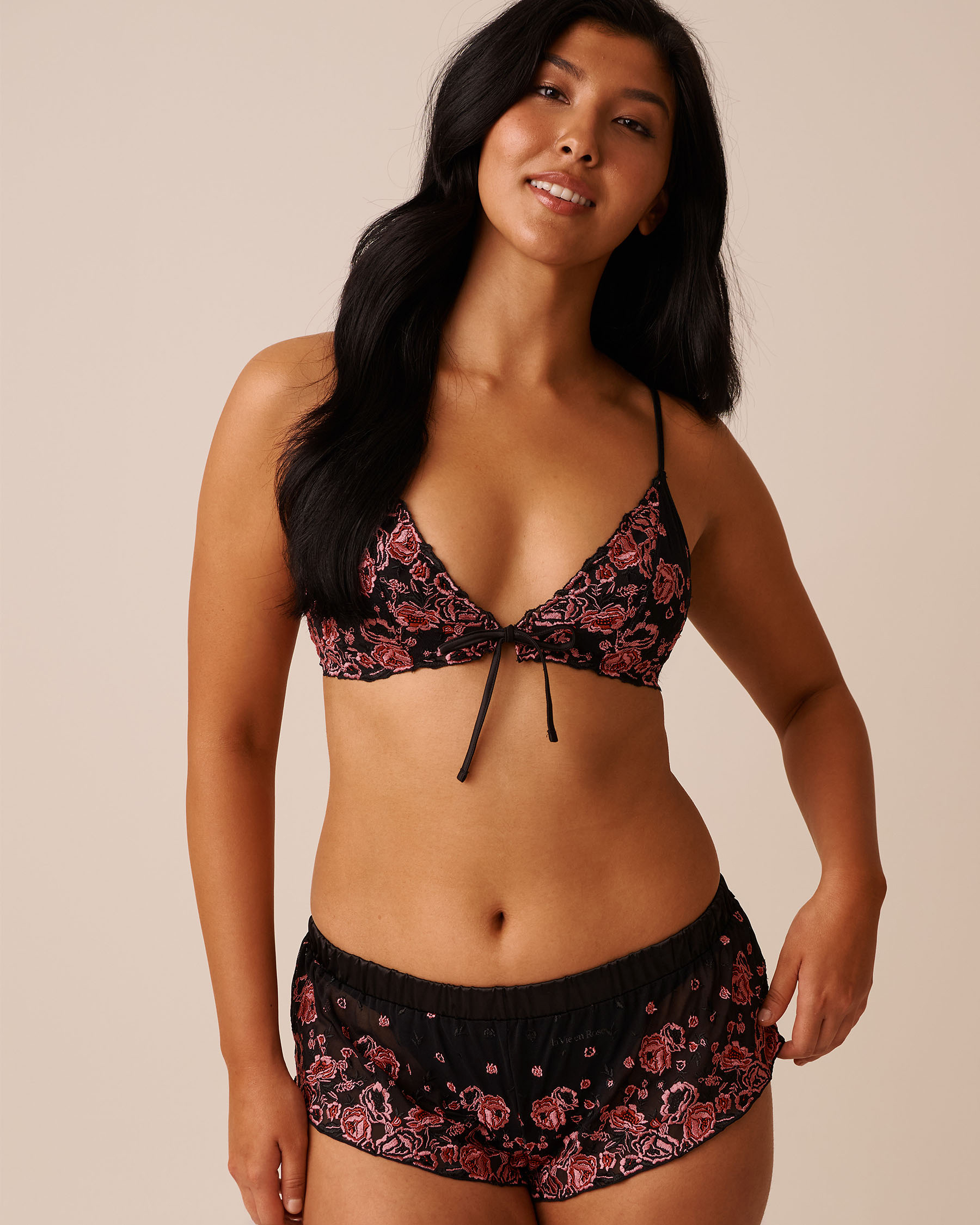 Embroidered Mesh 2-piece Set | la Vie en Rose