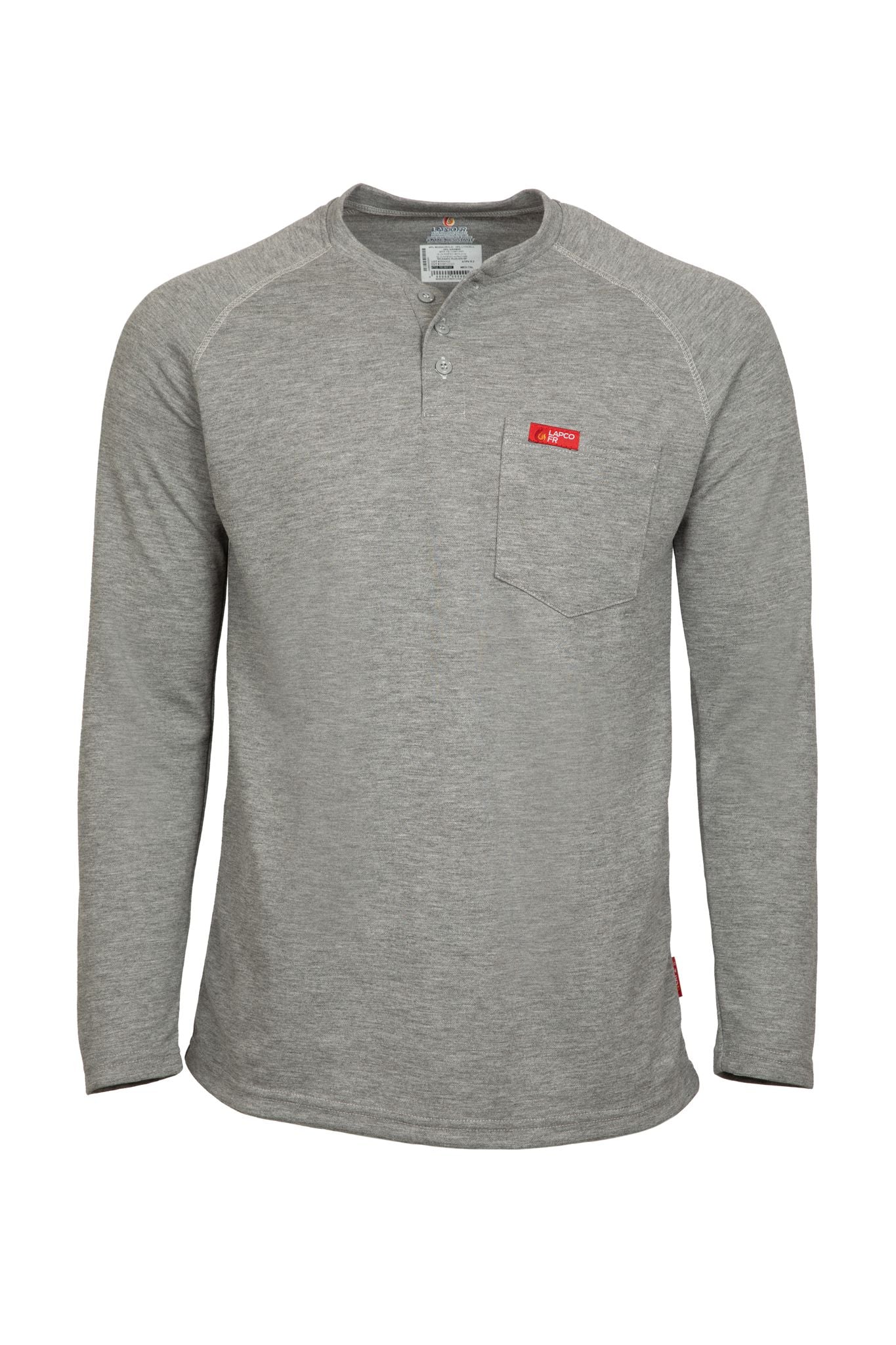 FR Raglan Sleeve Henley T-Shirt – 6oz. Inherent Knit | Red